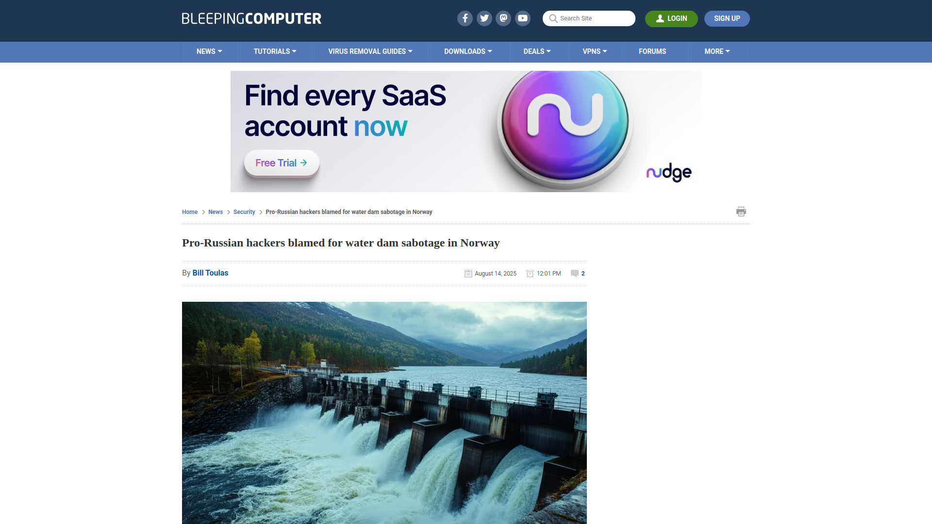 Pro-Russian hackers blamed for water dam sabotage in Norway