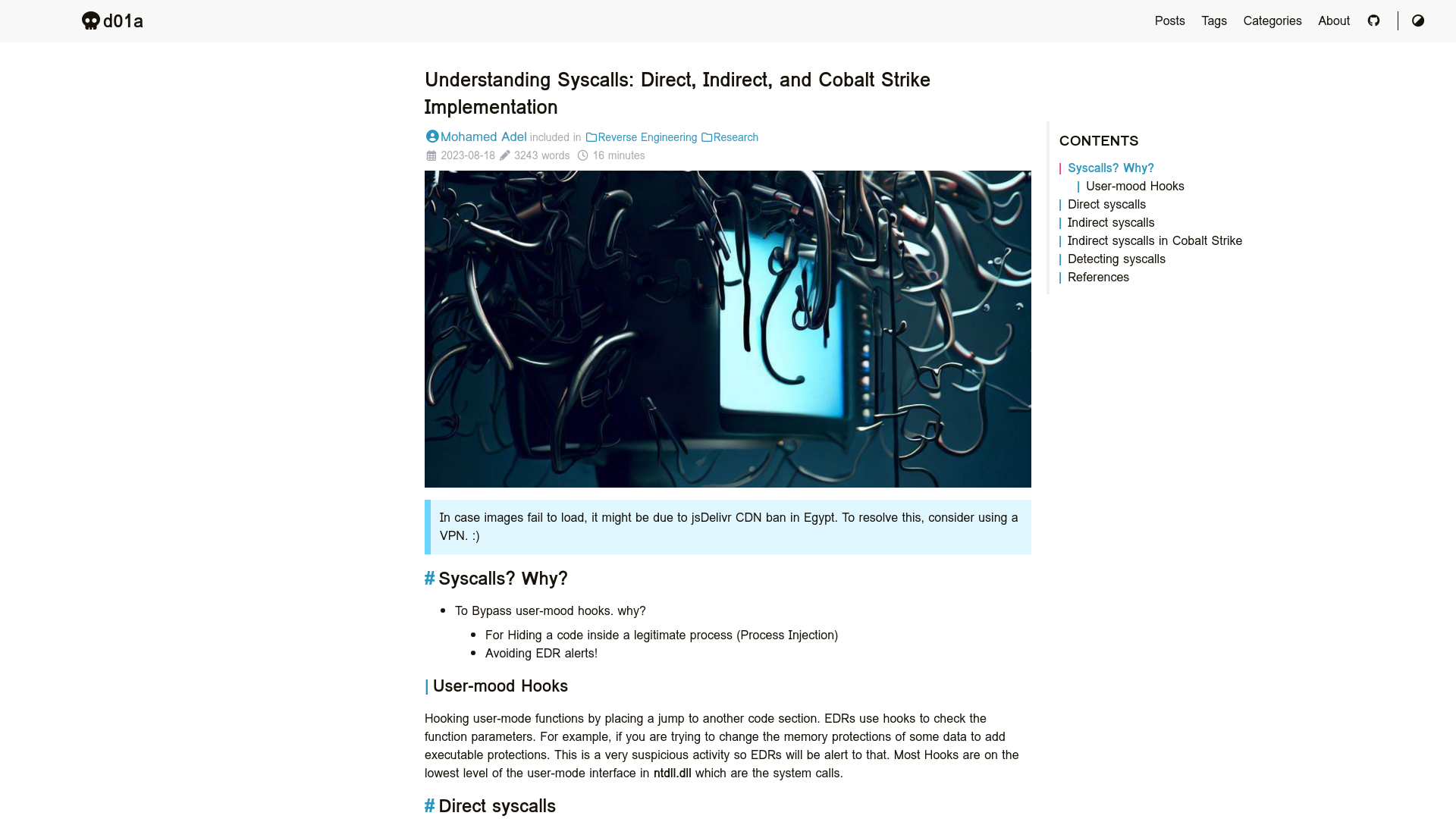 Understanding Syscalls: Direct, Indirect, and Cobalt Strike Implementation - d01a