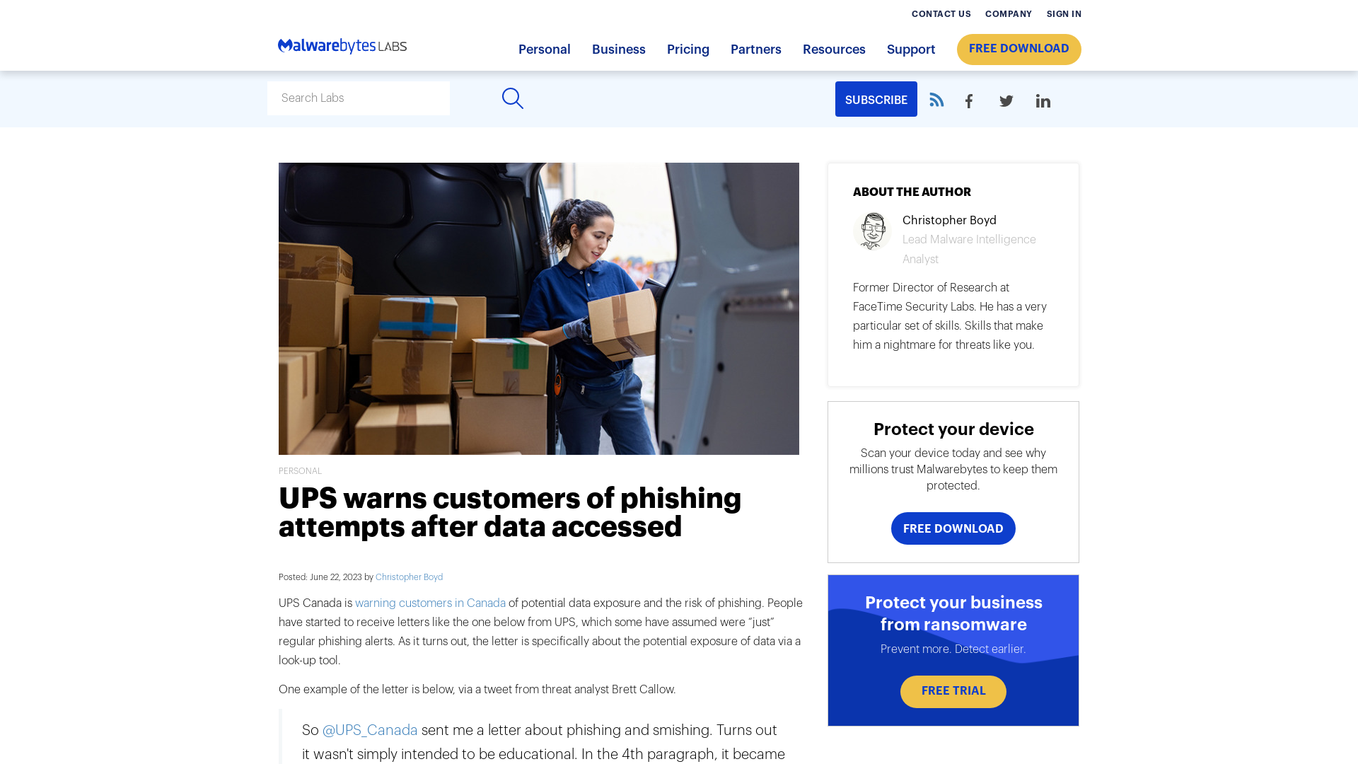 UPS warns customers of phishing attempts after data accessed