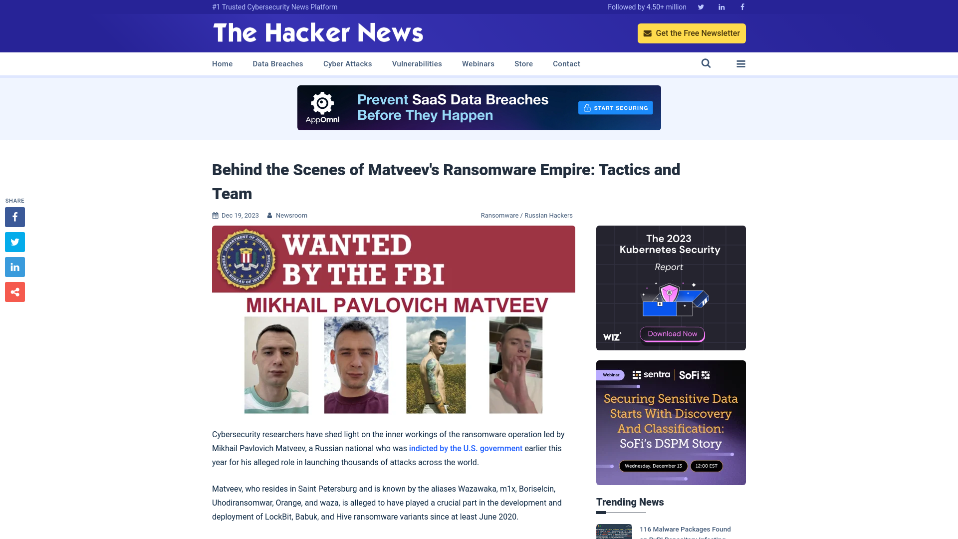 Behind the Scenes of Matveev's Ransomware Empire: Tactics and Team