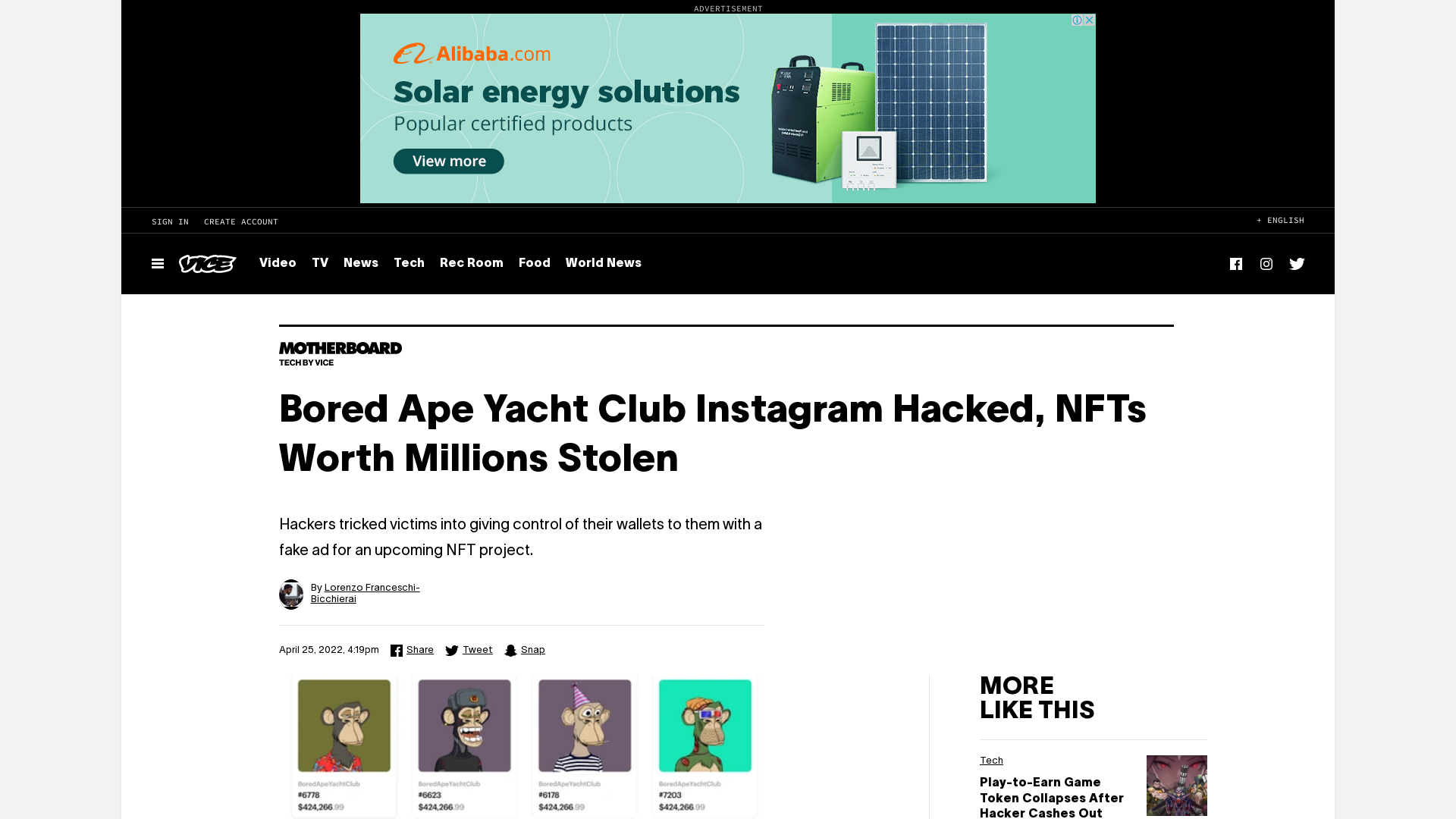 Bored Ape Yacht Club Instagram Hacked, NFTs Worth Millions Stolen