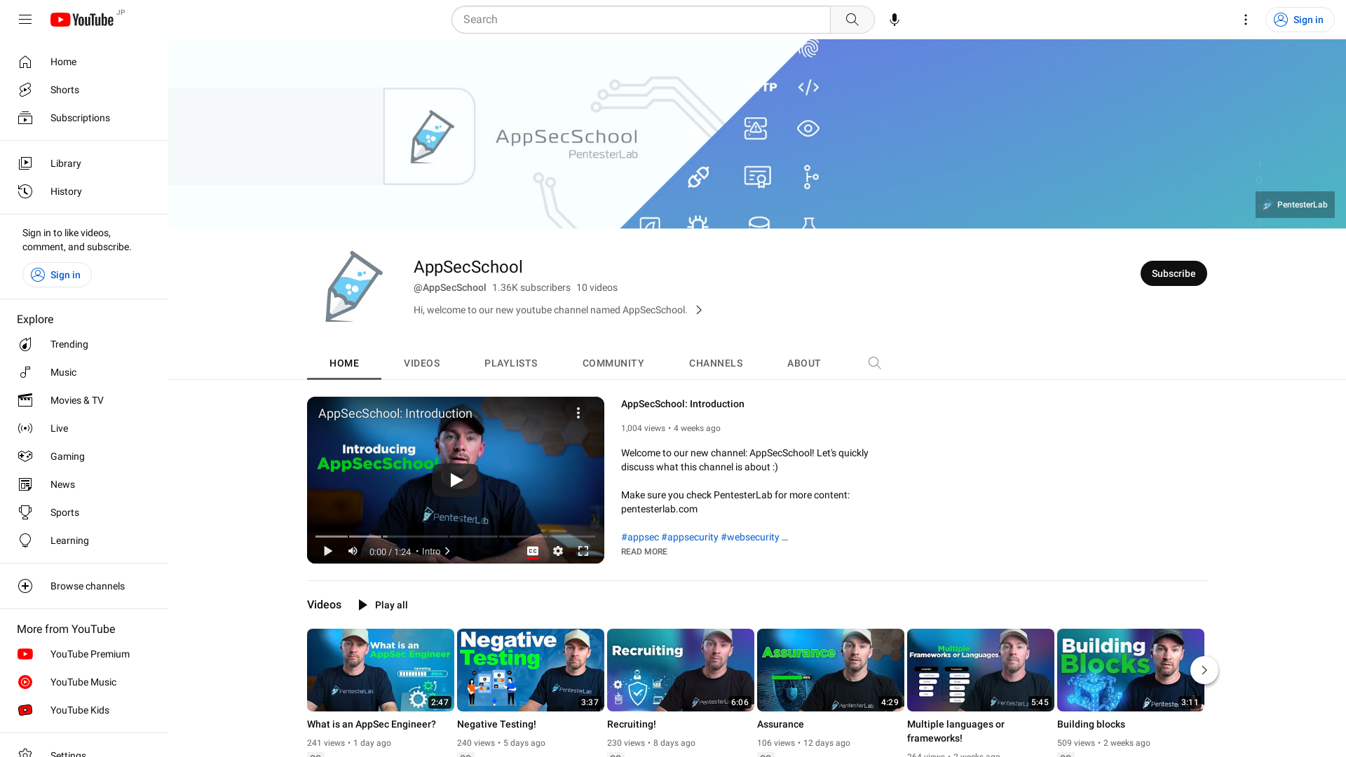 AppSecSchool - YouTube