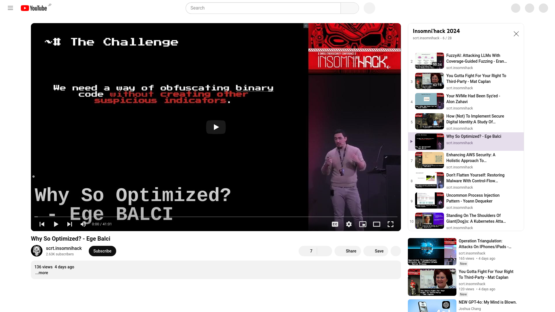 Why So Optimized? - Ege Balci - YouTube