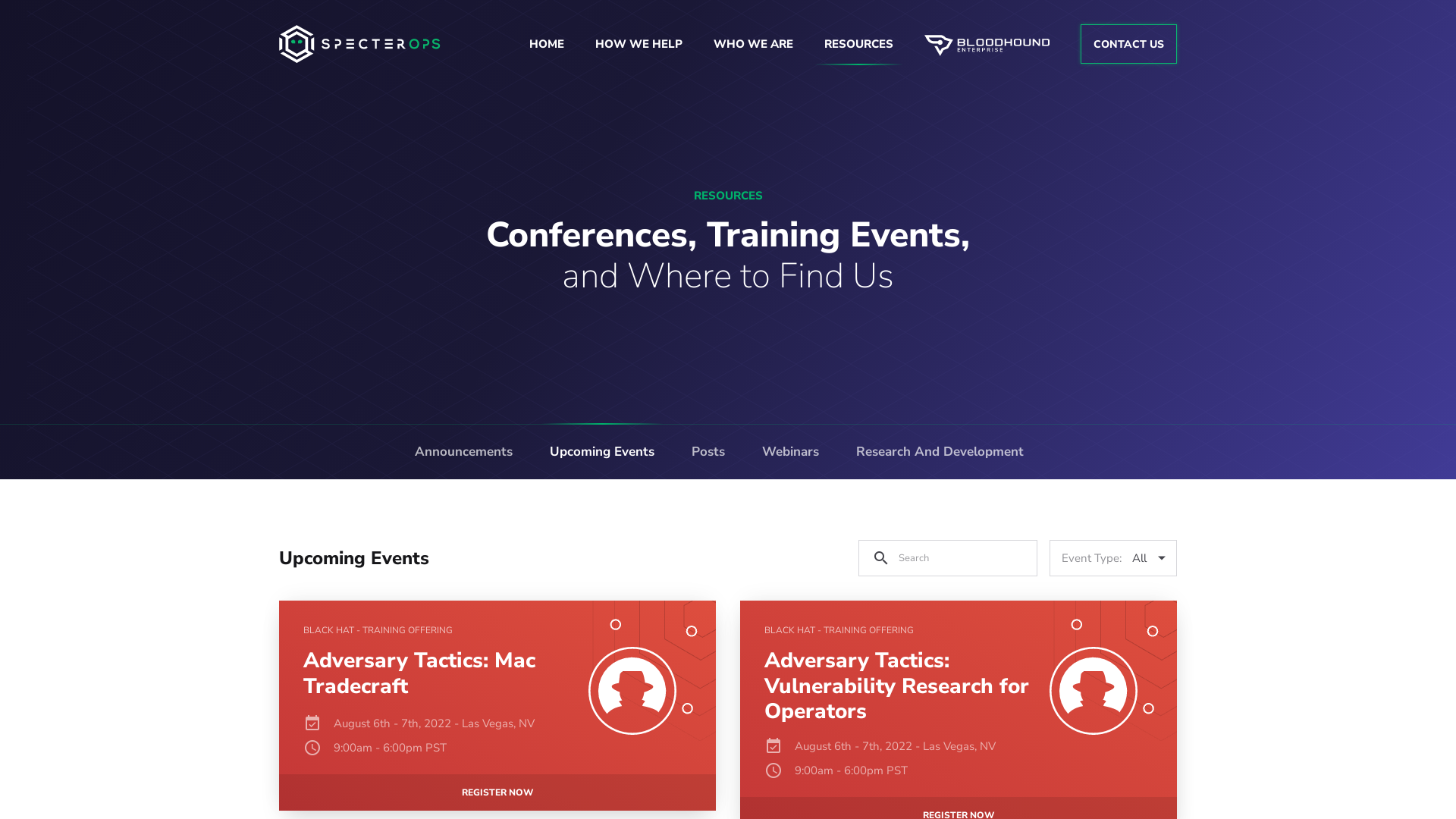 Where To Find Us | SpecterOps