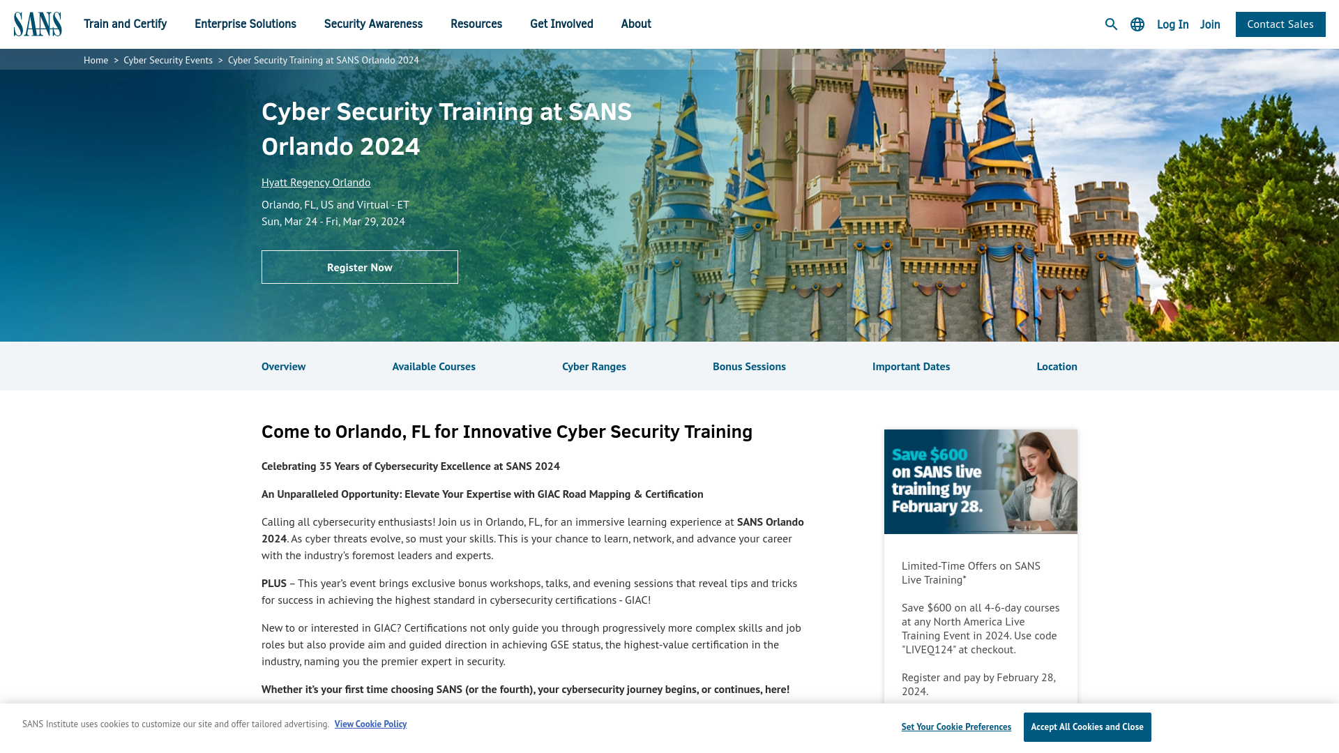 SANS 2024 in Orlando, FL | Cyber Security Training