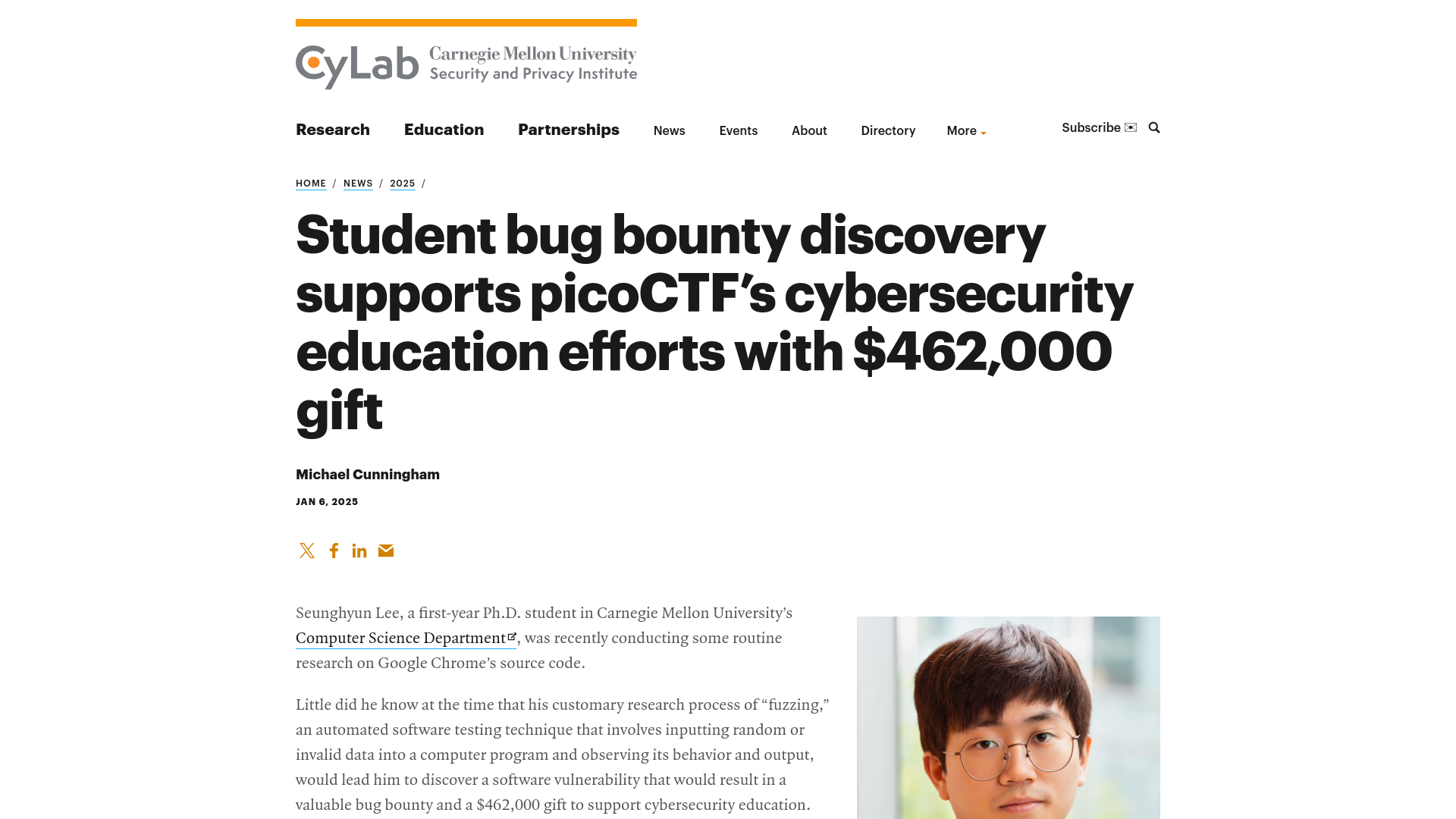 Student bug bounty discovery supports picoCTF’s cybersecurity education efforts with $462,000 gift