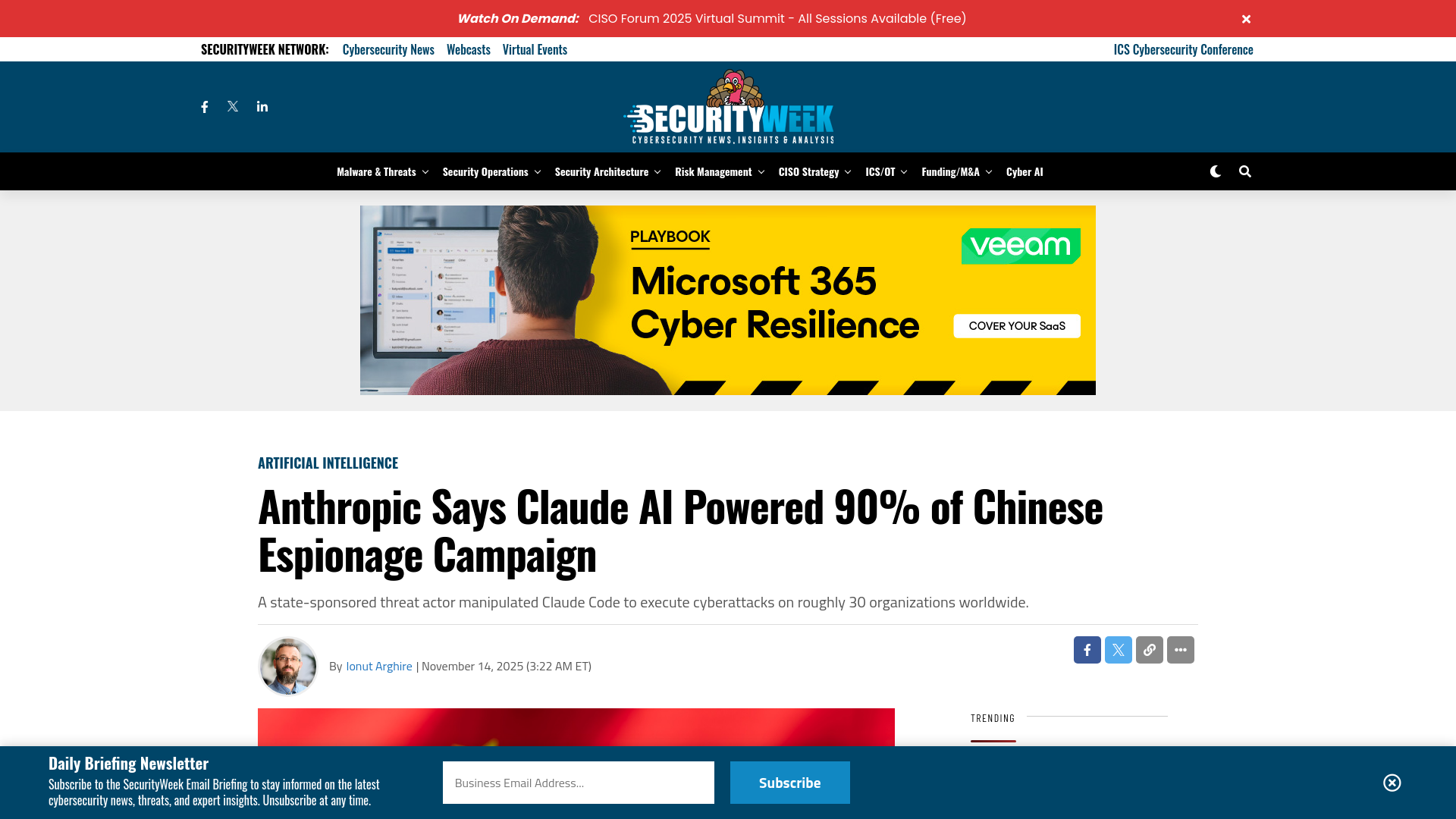 Anthropic Says Claude AI Powered 90% of Chinese Espionage Campaign - SecurityWeek