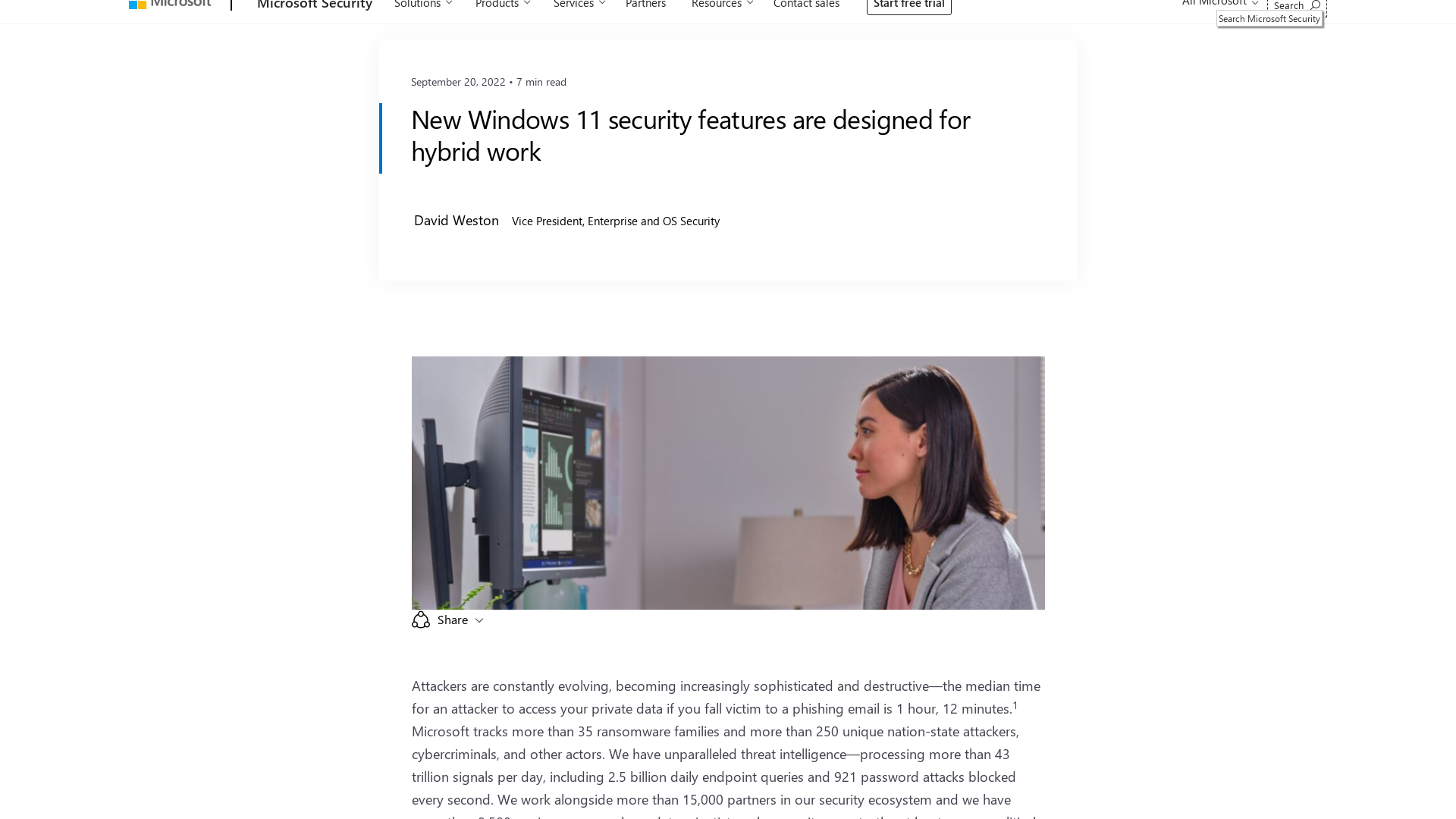New Windows 11 security features are designed for hybrid work - Microsoft Security Blog