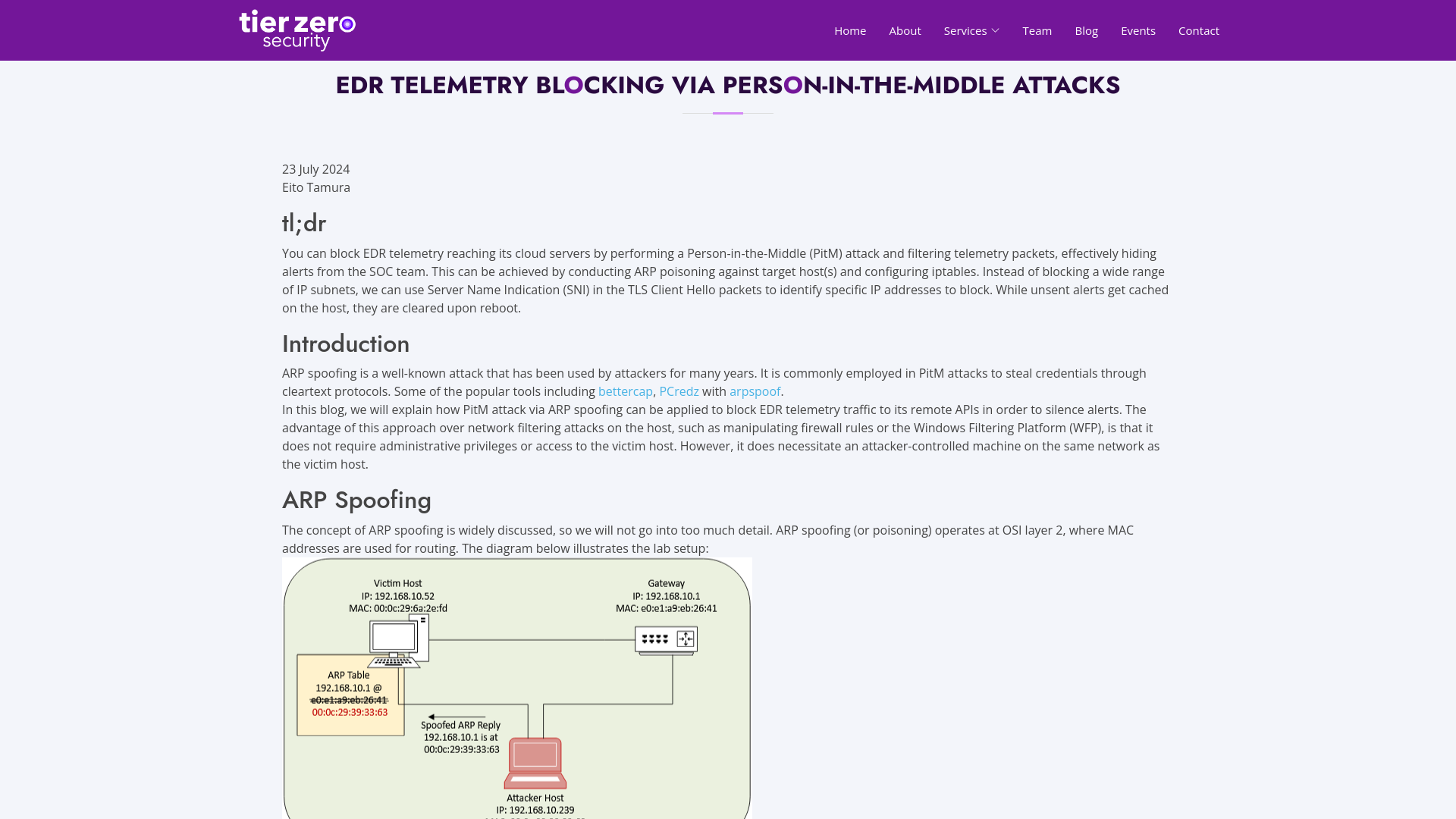 Effective EDR Telemetry Blocking via Person-in-the-Middle Network Filtering Attacks | Penetration Testing - Red Teaming - Purple Teaming - Security Training | Tier Zero Security, New Zealand