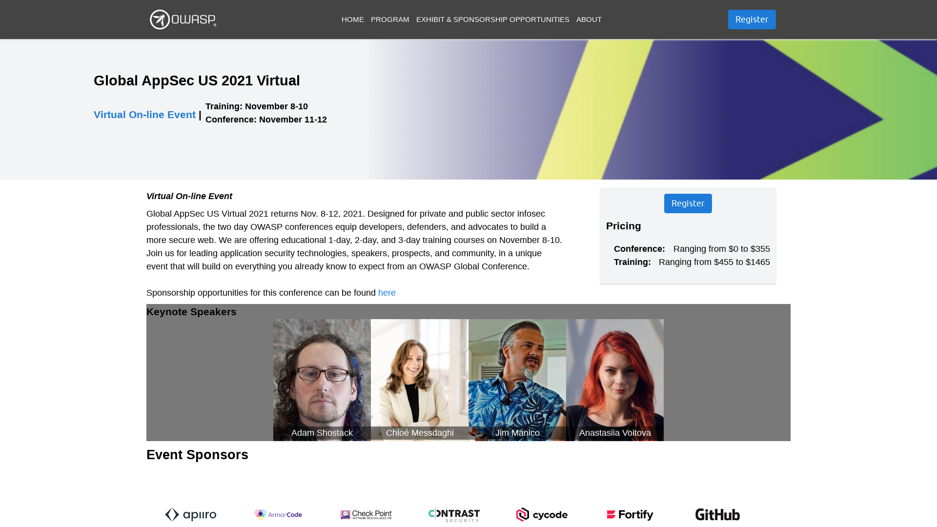 Global AppSec US 2021 Virtual | OWASP