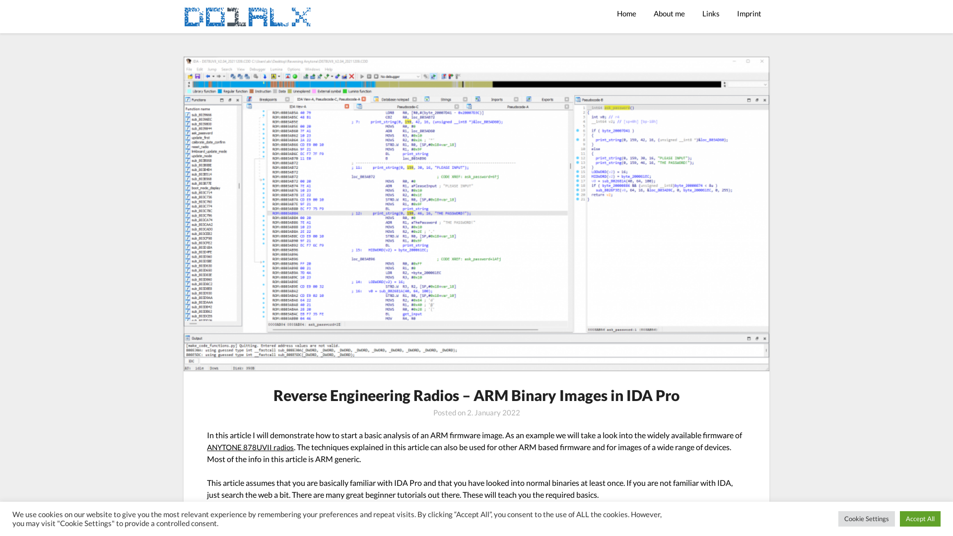 Reverse Engineering Radios - ARM Binary Images in IDA Pro