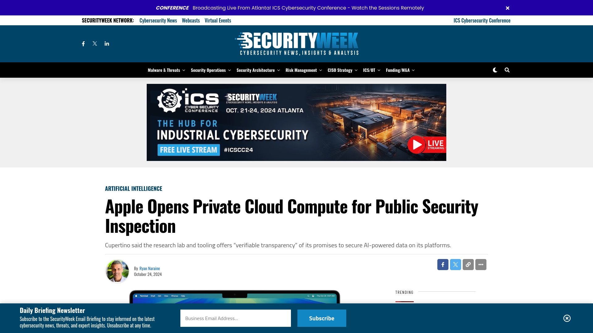 Apple Opens Private Cloud Compute for Public Security Inspection  - SecurityWeek