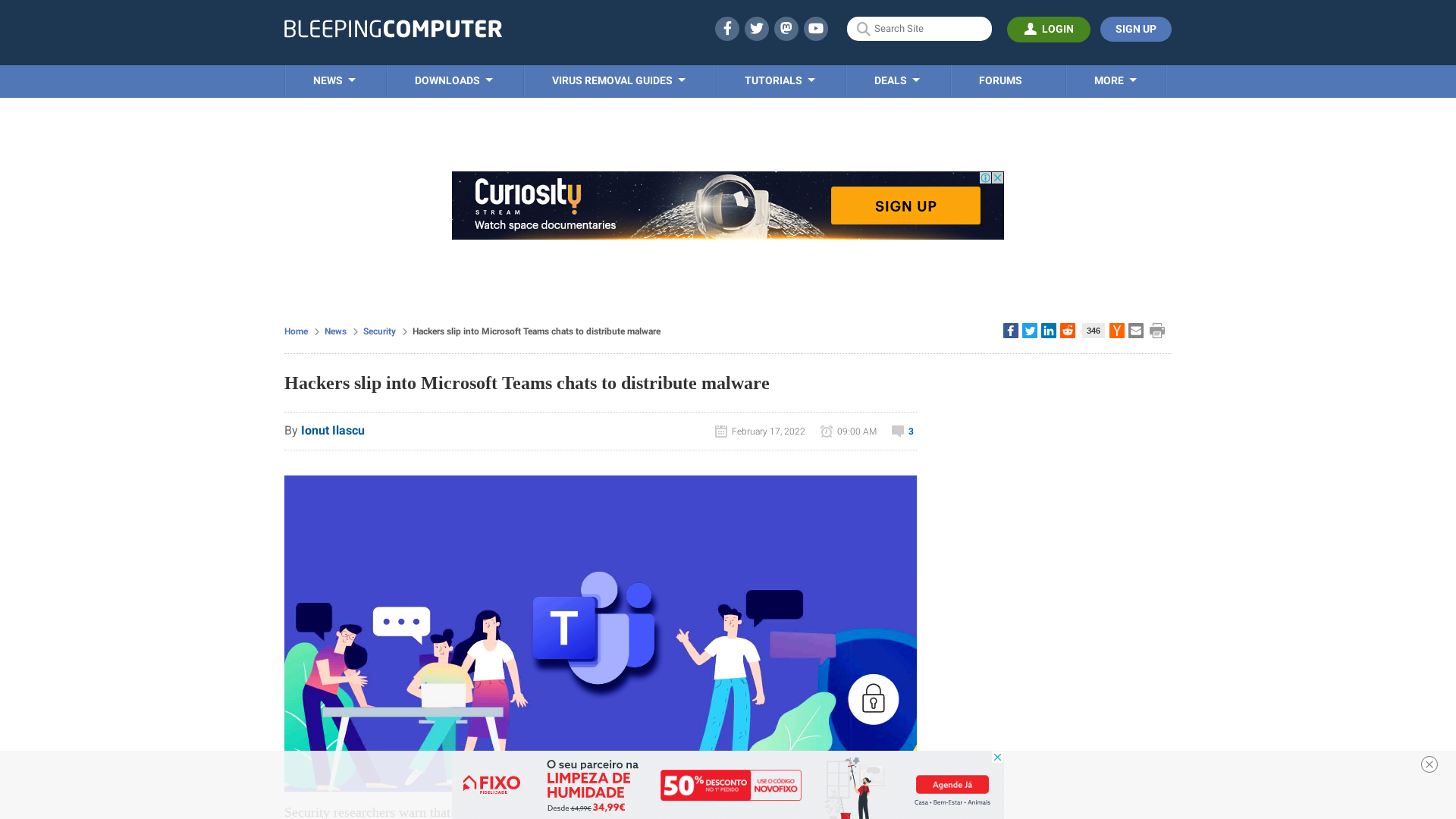 Hackers slip into Microsoft Teams chats to distribute malware