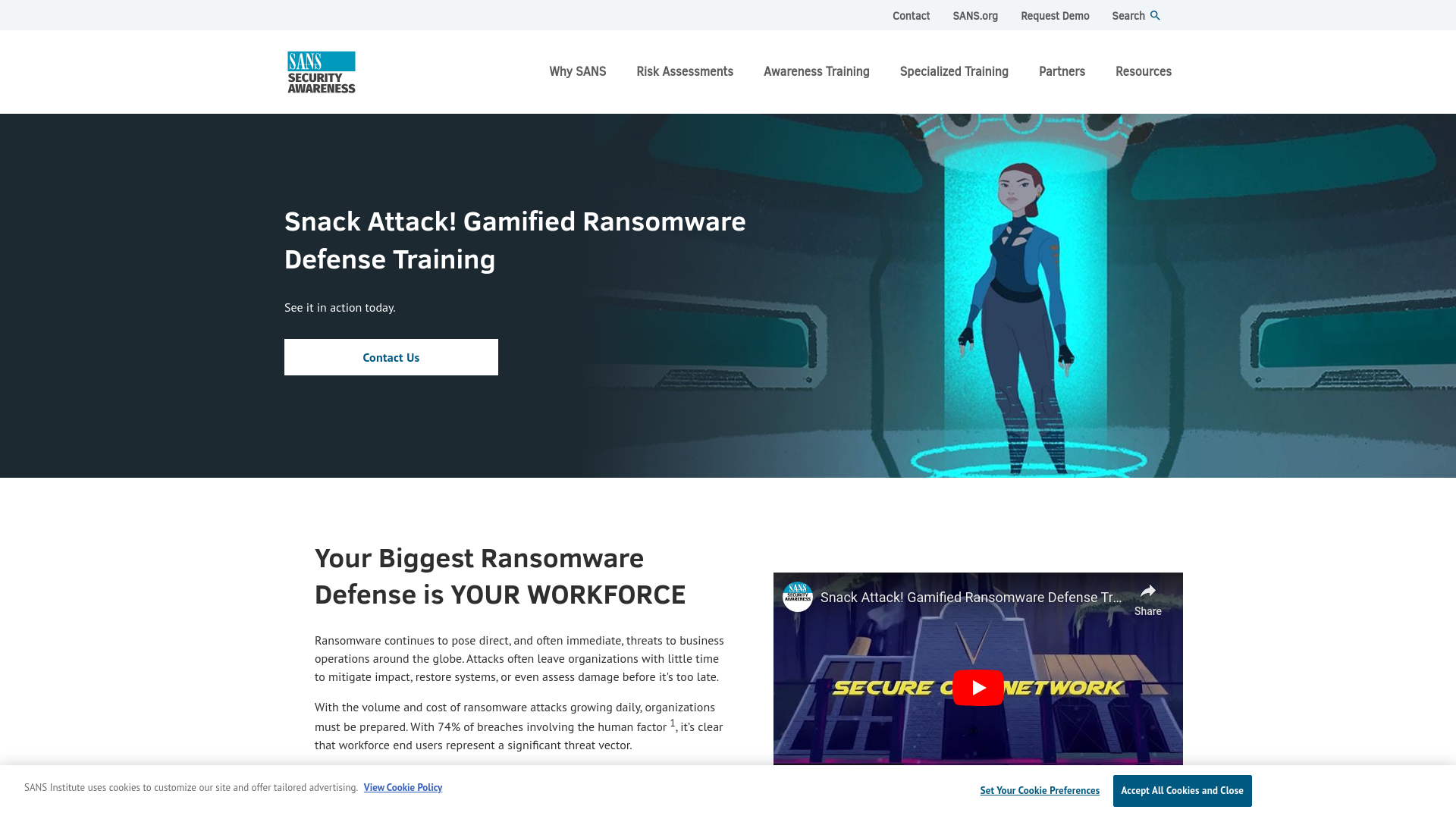 Snack Attack! Gamified Ransomware Defense Training | SANS Security Awareness