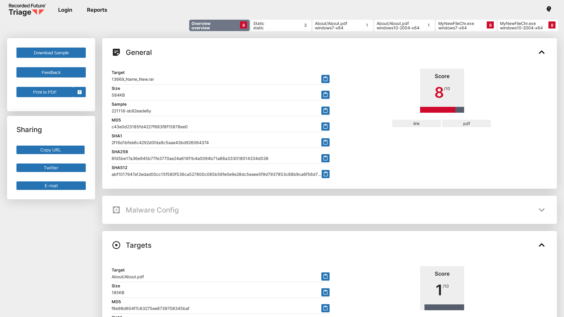 Triage | Malware sandboxing report by Hatching Triage