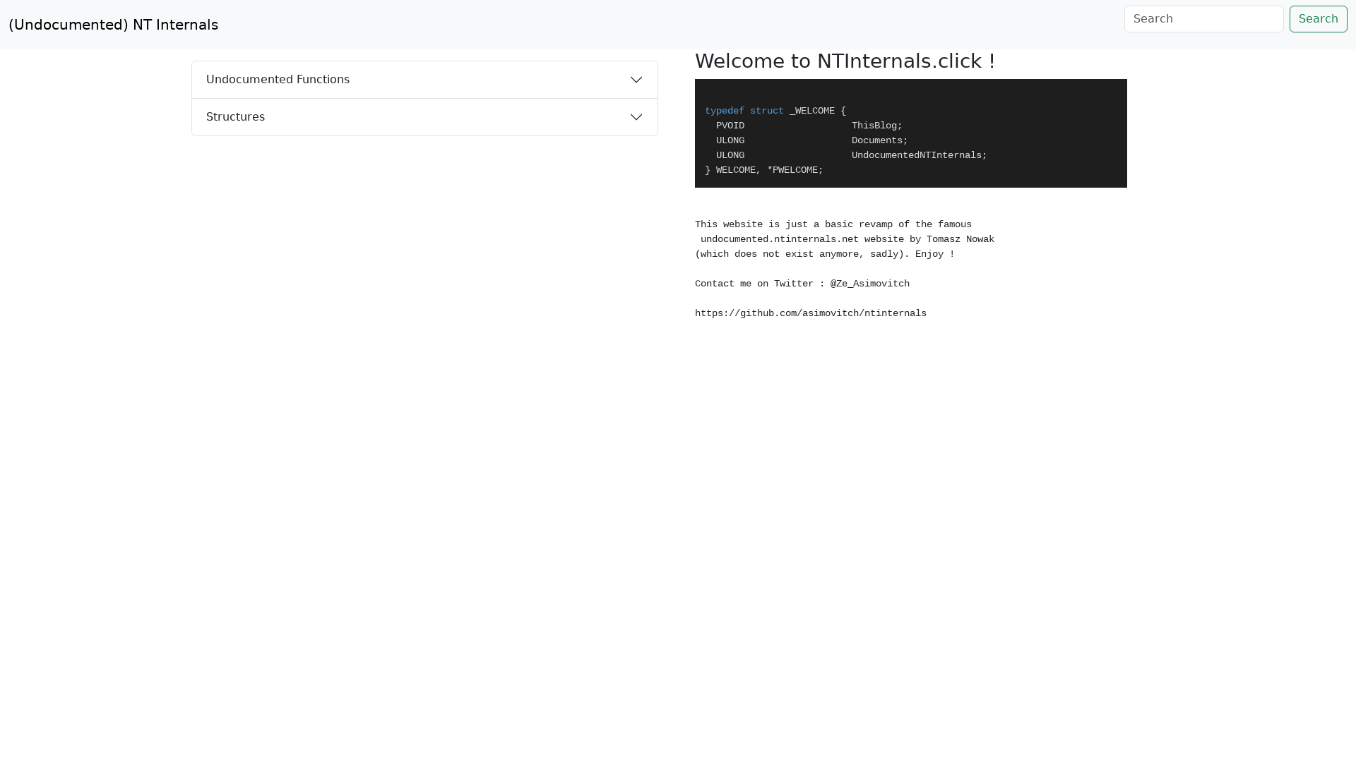 Welcome to NTInternals.click !