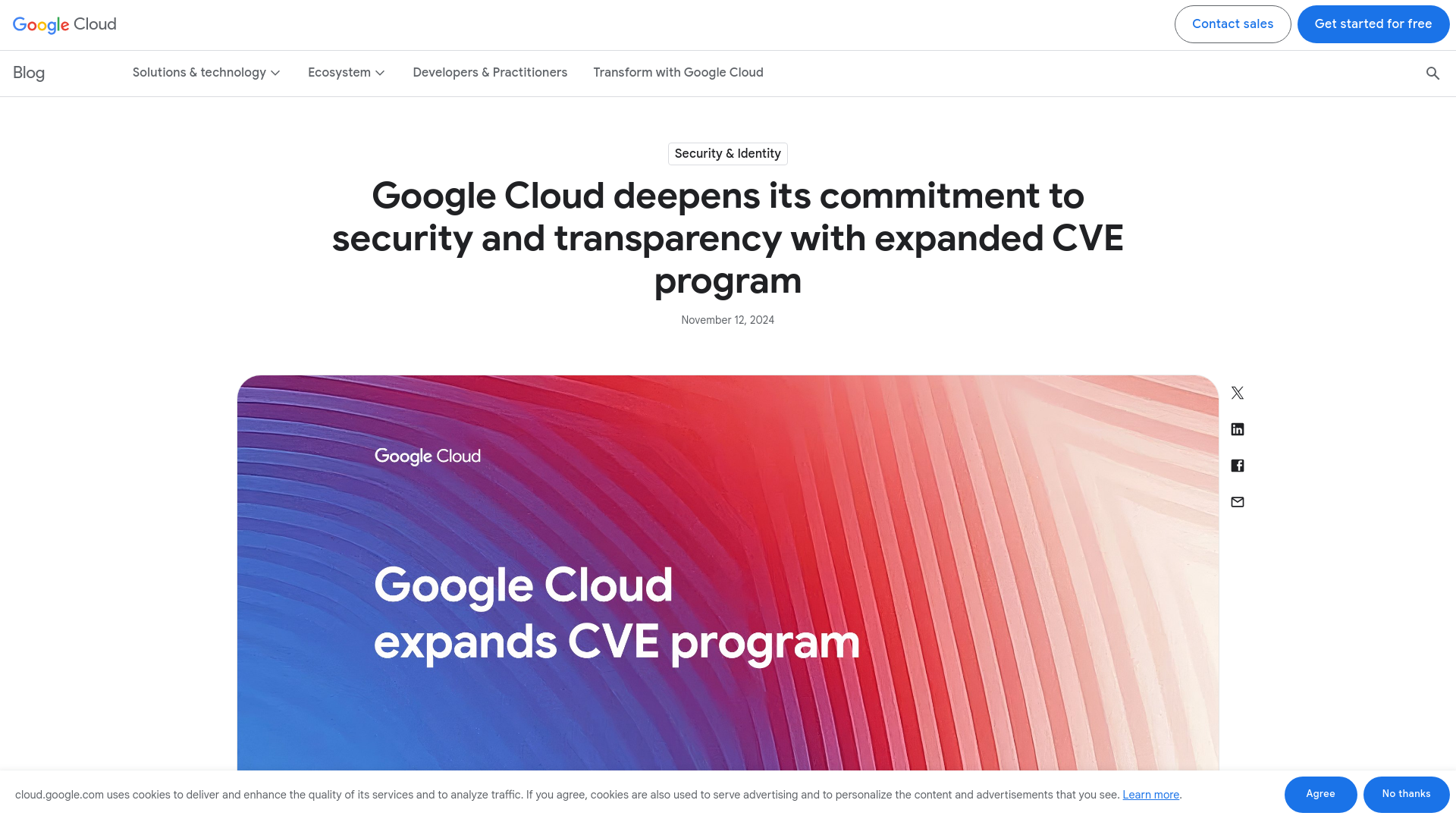 Google Cloud expands CVE program | Google Cloud Blog