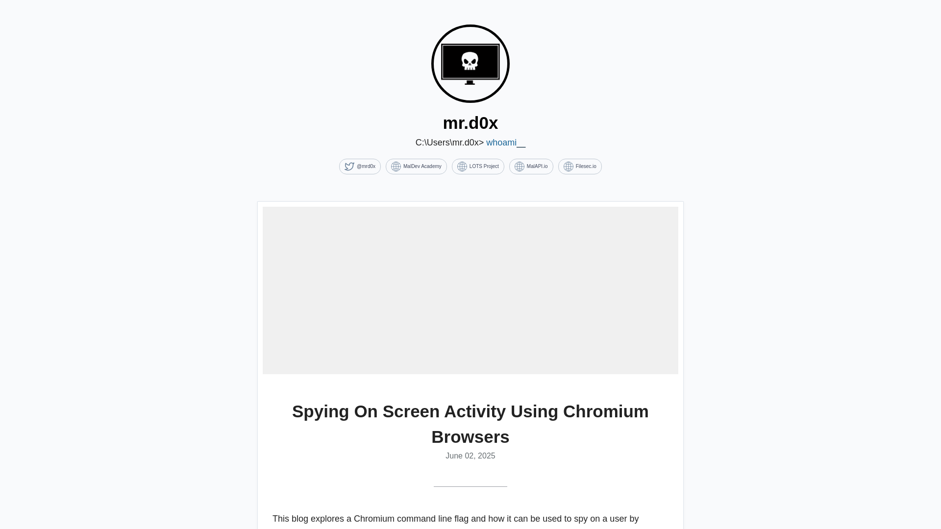 Spying On Screen Activity Using Chromium Browsers | mr.d0x