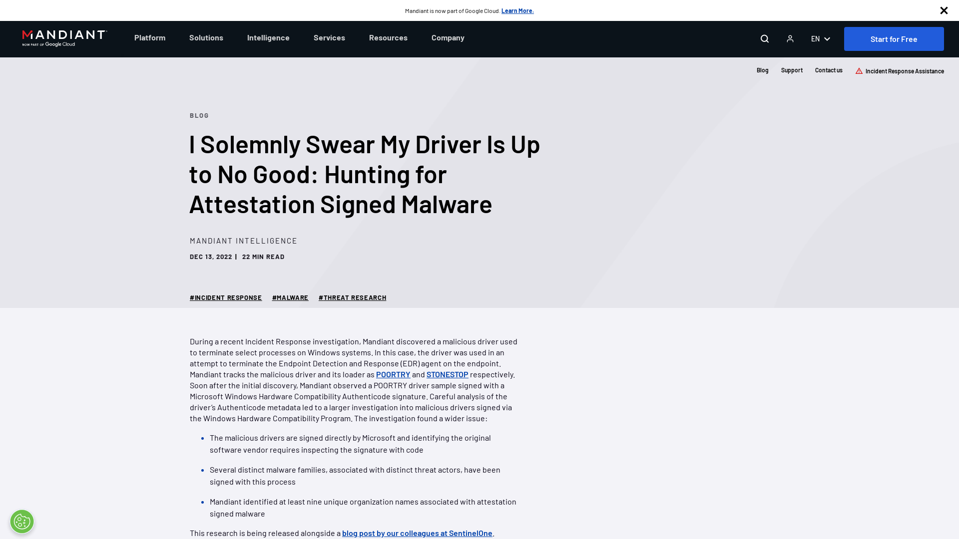 I Solemnly Swear My Driver Is Up to No Good: Hunting for Attestation Signed Malware | Mandiant