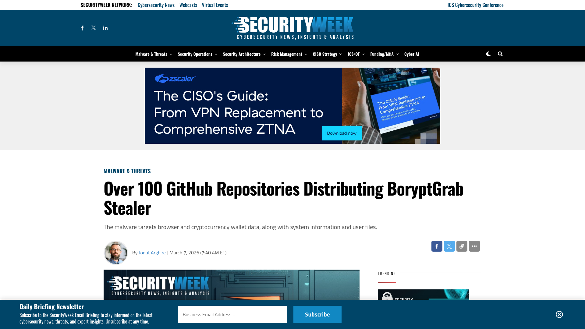 Over 100 GitHub Repositories Distributing BoryptGrab Stealer - SecurityWeek