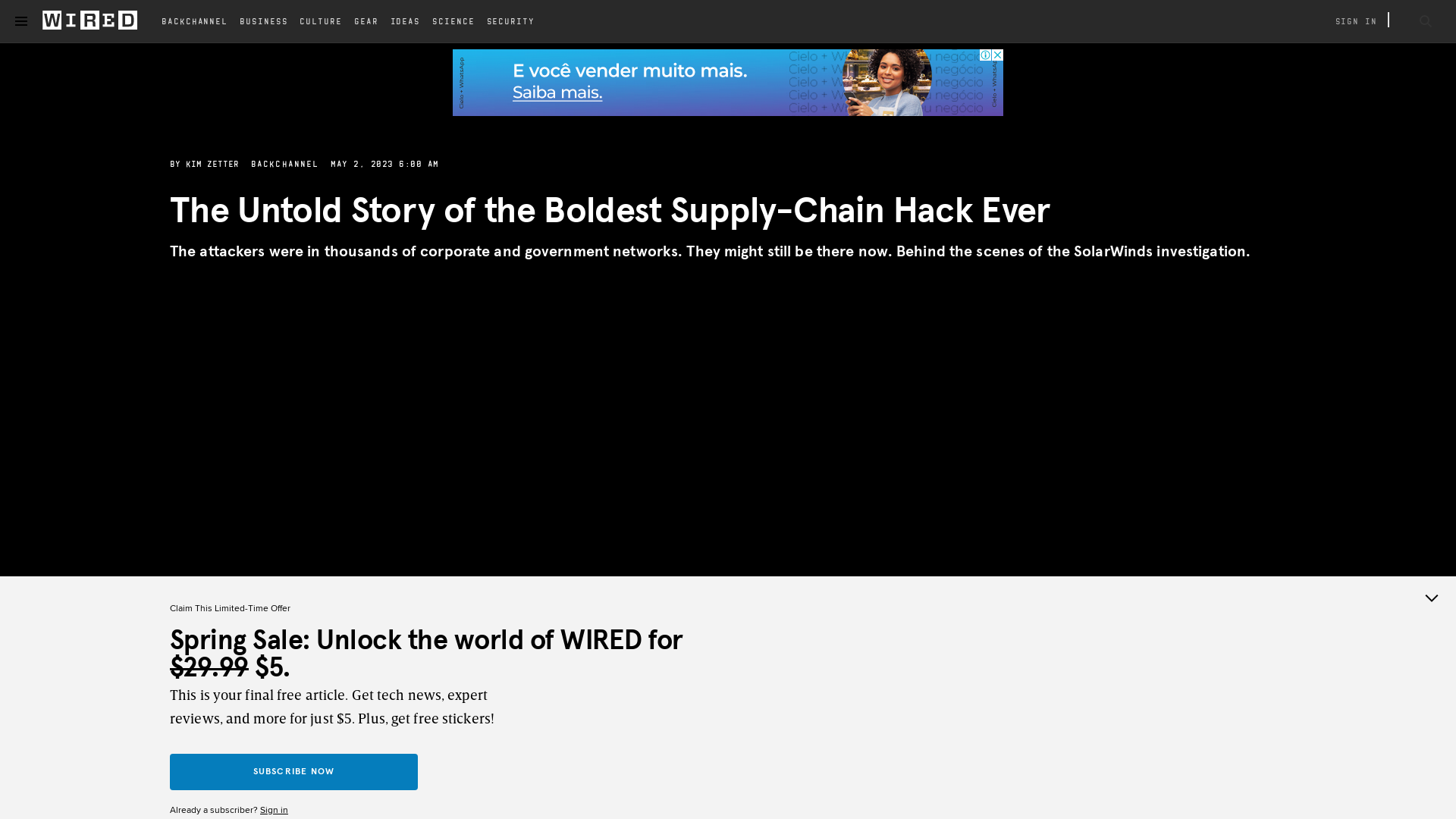 SolarWinds: The Untold Story of the Boldest Supply-Chain Hack | WIRED