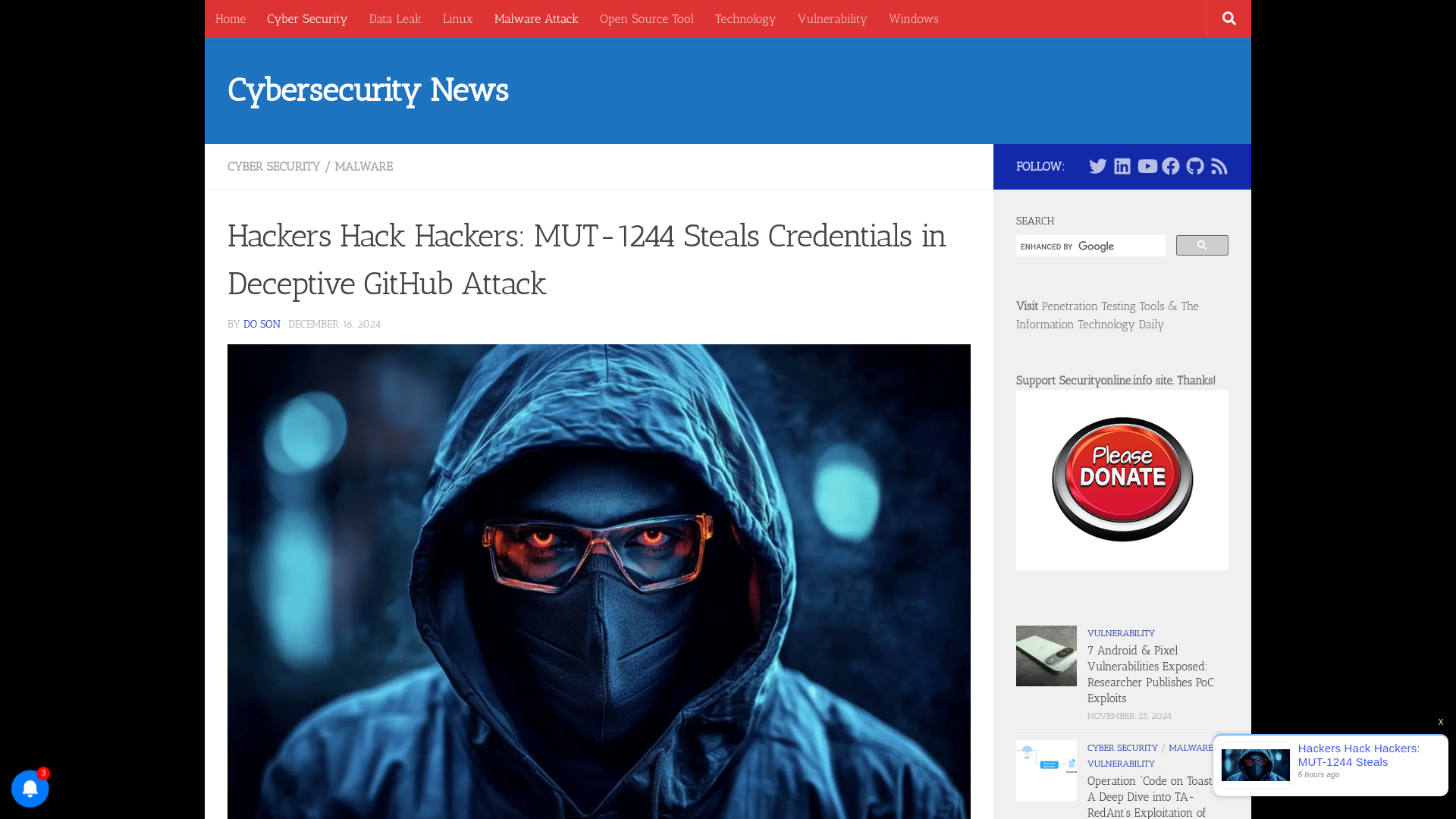 Hackers Hack Hackers: MUT-1244 Steals Credentials in Deceptive GitHub Attack