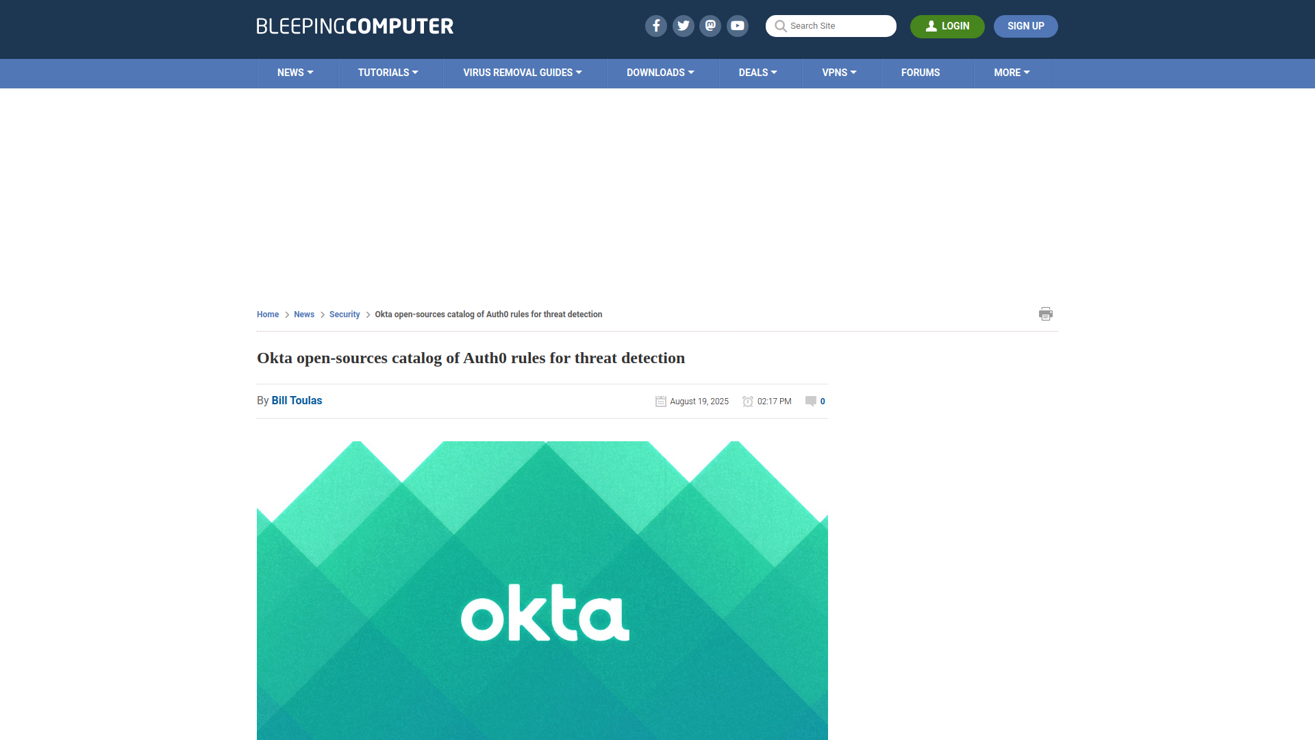 Okta open-sources catalog of Auth0 rules for threat detection