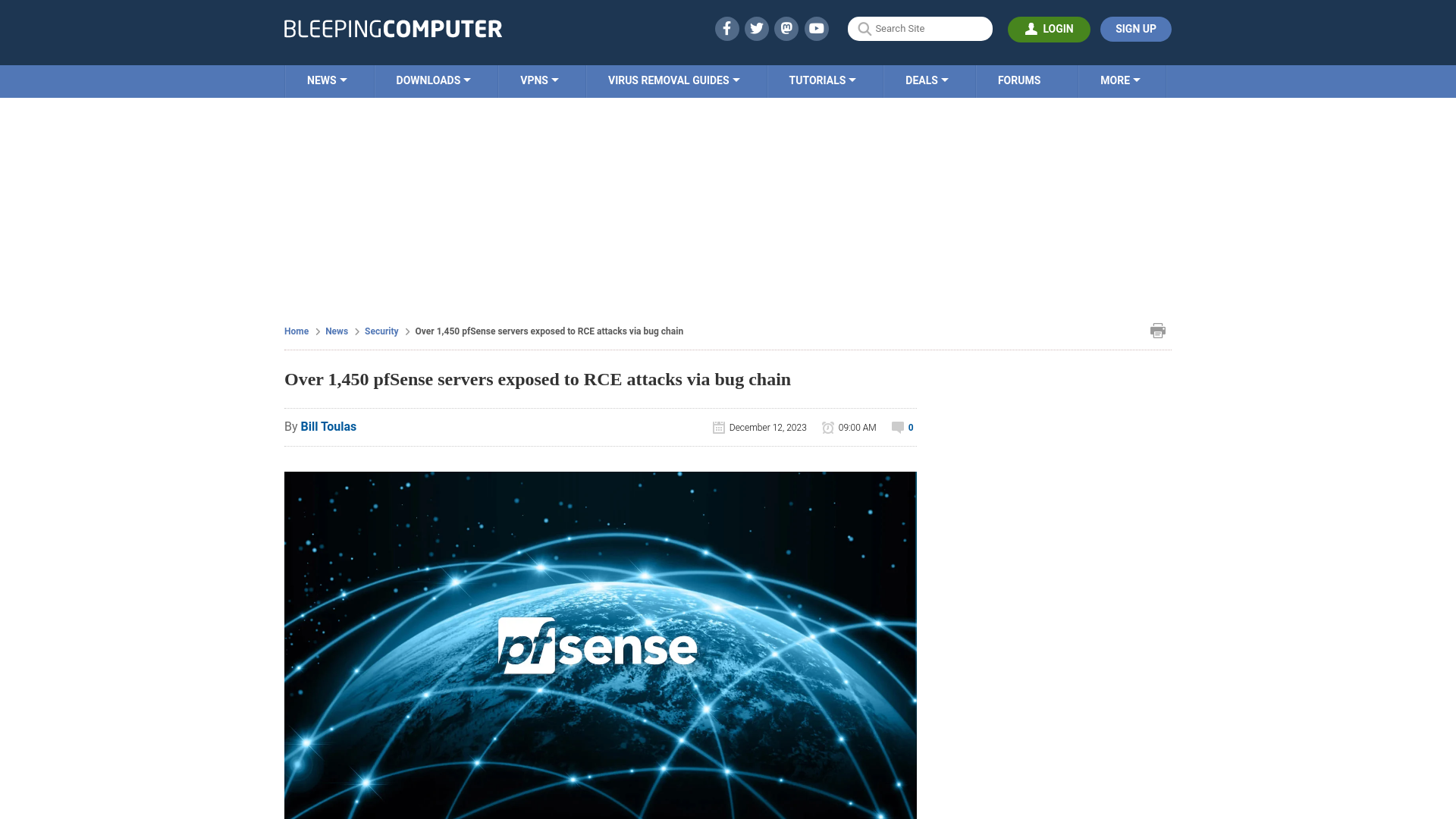 Over 1,450 pfSense servers exposed to RCE attacks via bug chain