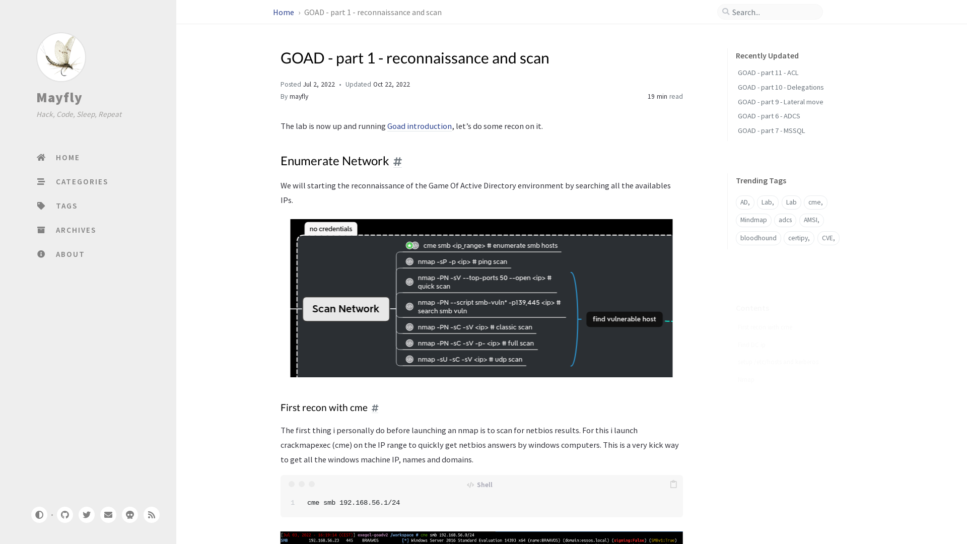 GOAD - part 1 - reconnaissance and scan | Mayfly