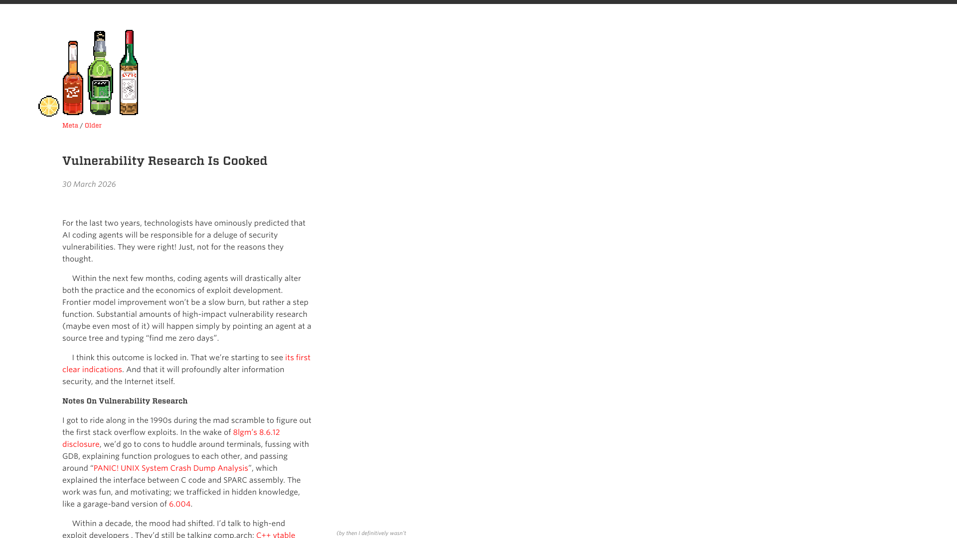 Vulnerability Research Is Cooked — Quarrelsome