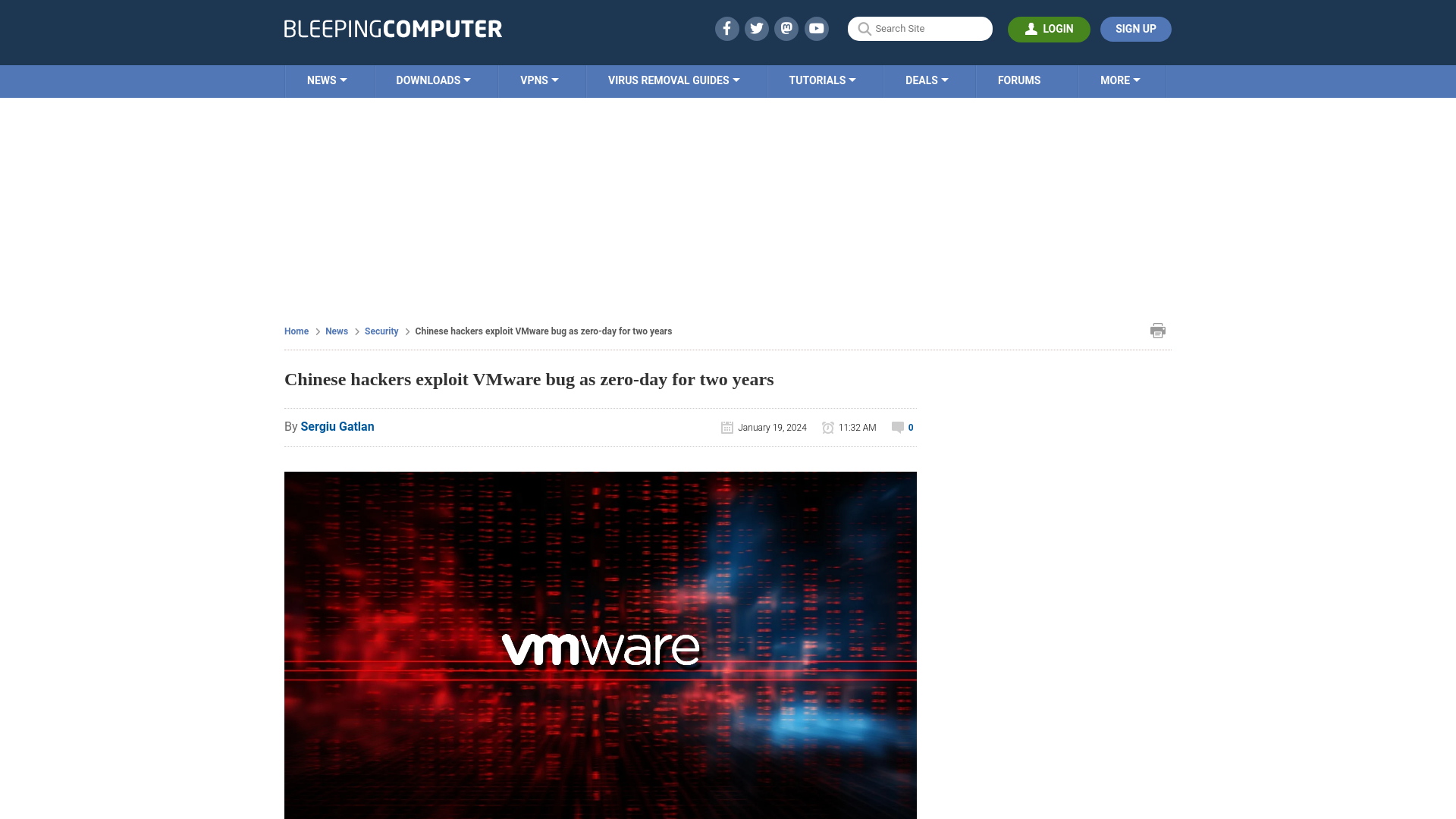 Chinese hackers exploit VMware bug as zero-day for two years