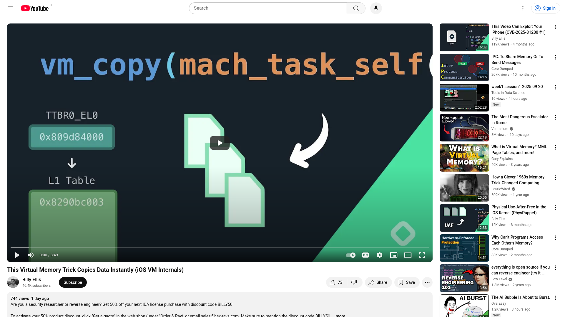 This Virtual Memory Trick Copies Data Instantly (iOS VM Internals) - YouTube