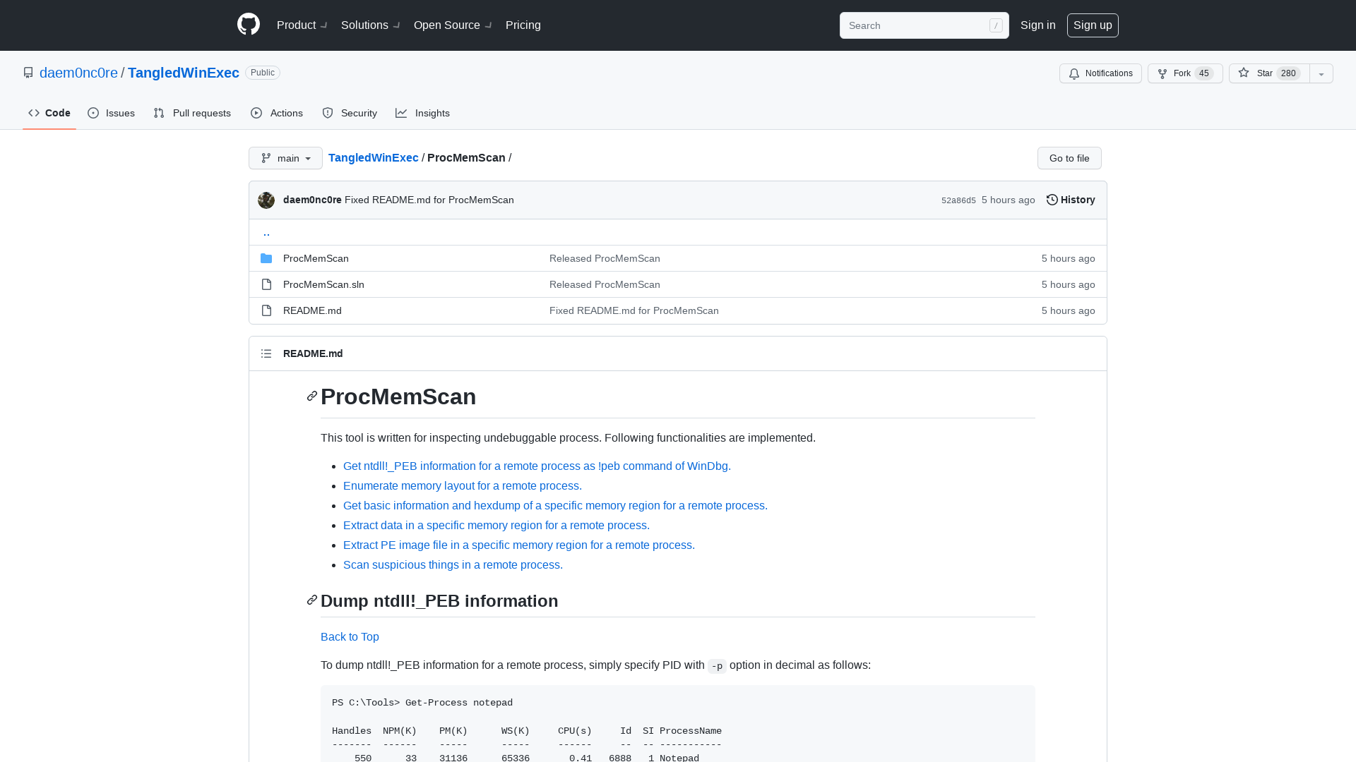 TangledWinExec/ProcMemScan at main · daem0nc0re/TangledWinExec · GitHub