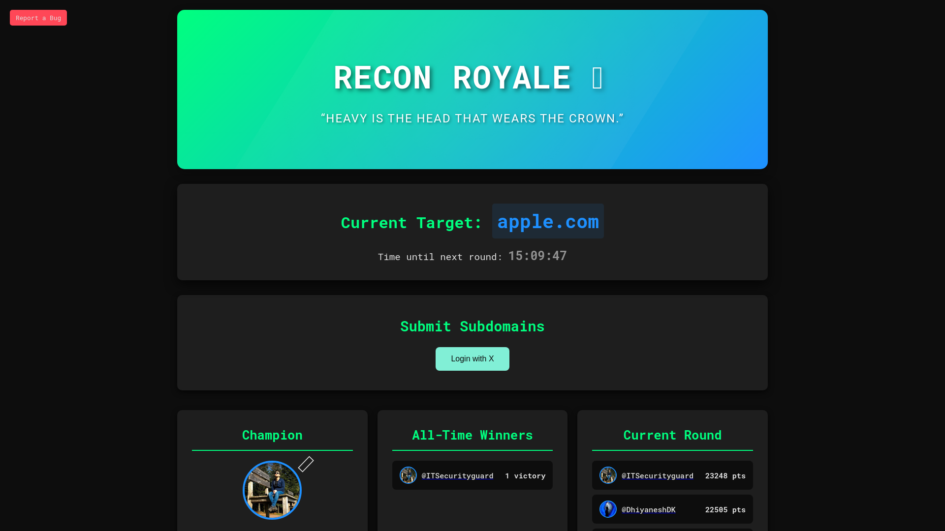 Recon Royale - Hacker's Arena