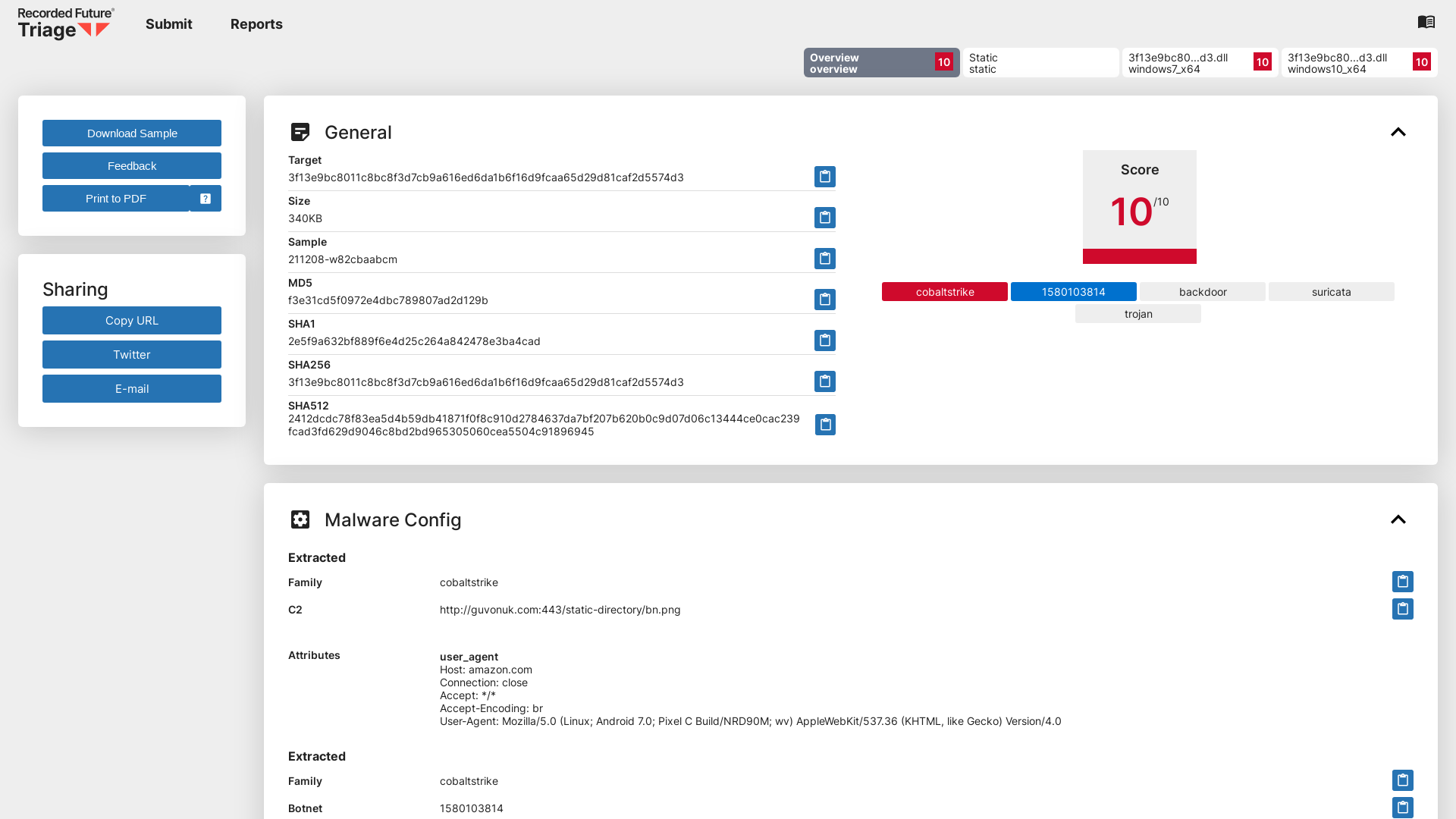 Triage | Malware sandboxing report by Hatching Triage