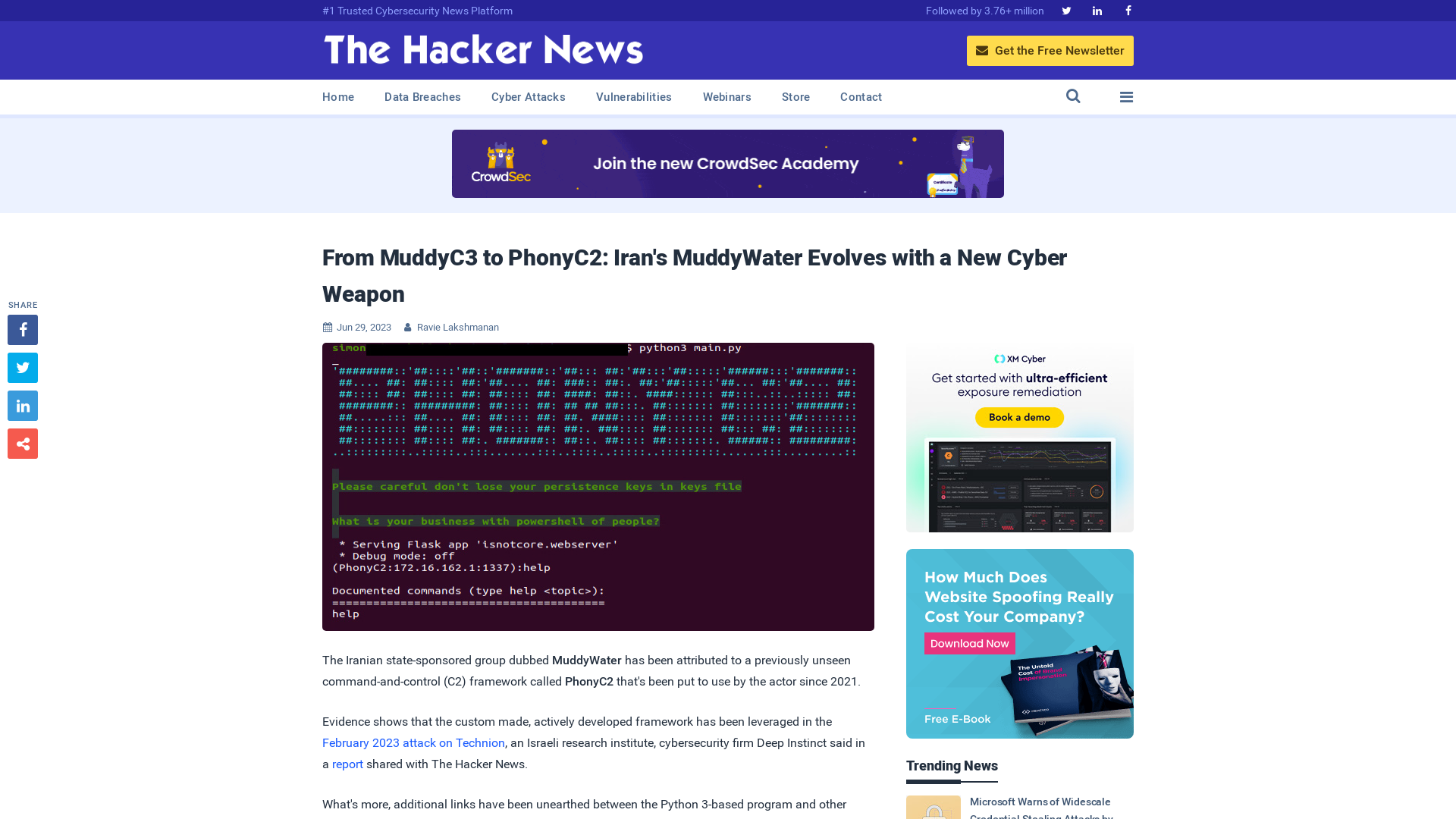 From MuddyC3 to PhonyC2: Iran's MuddyWater Evolves with a New Cyber Weapon
