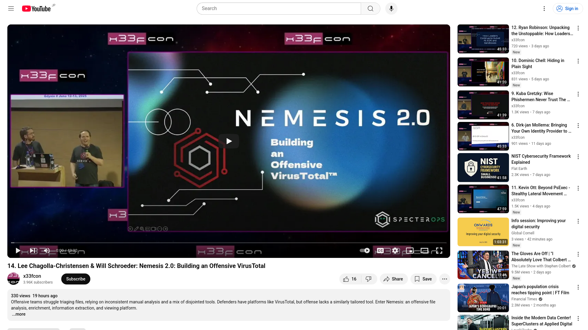 14. Lee Chagolla-Christensen & Will Schroeder: Nemesis 2.0: Building an Offensive VirusTotal - YouTube