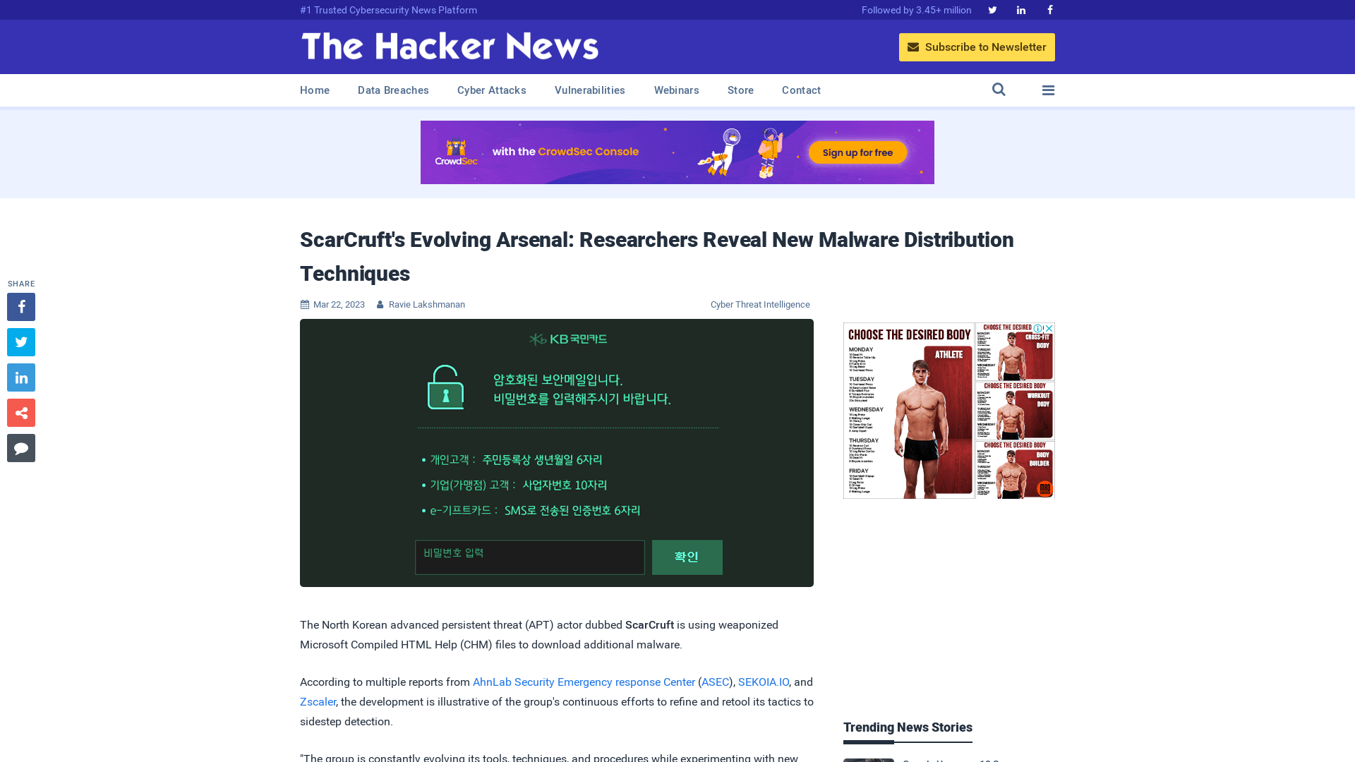 ScarCruft's Evolving Arsenal: Researchers Reveal New Malware Distribution Techniques