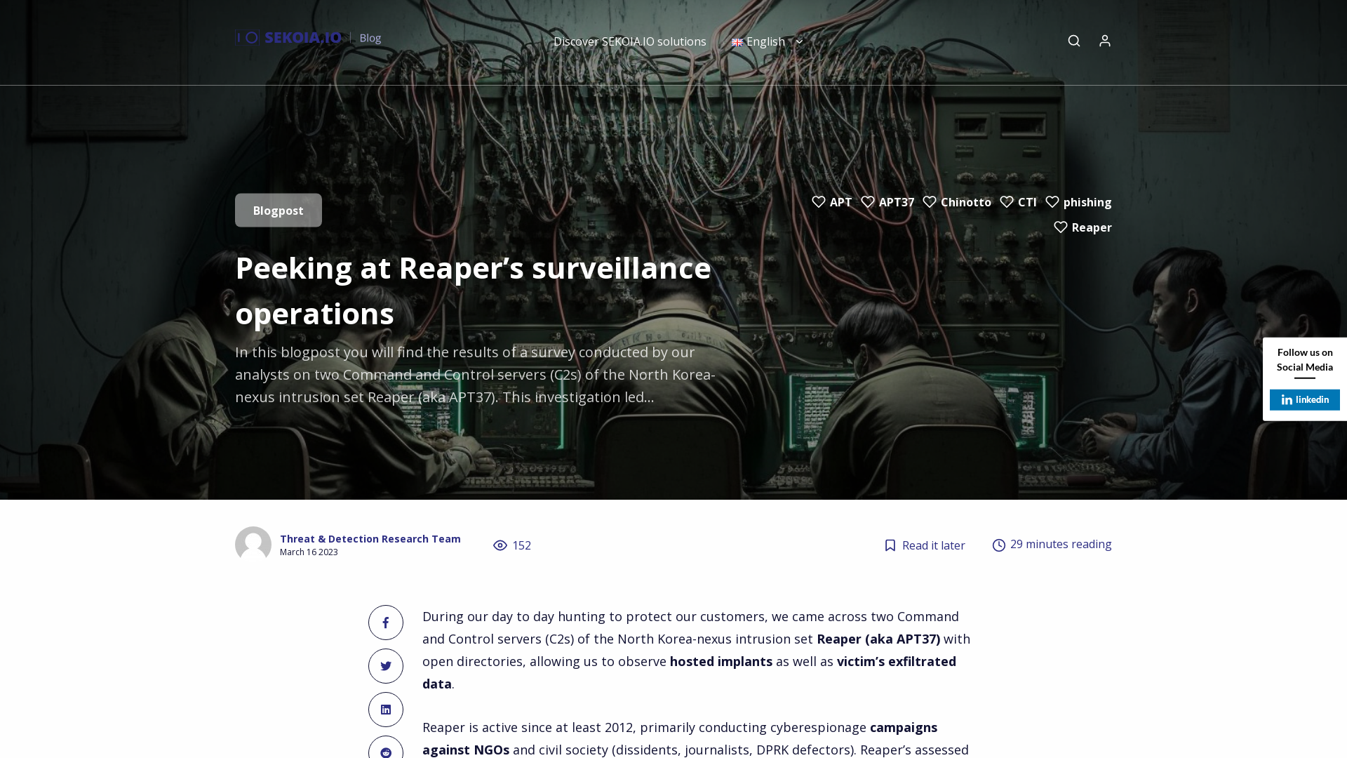 Peeking at Reaper’s surveillance operations - SEKOIA.IO Blog