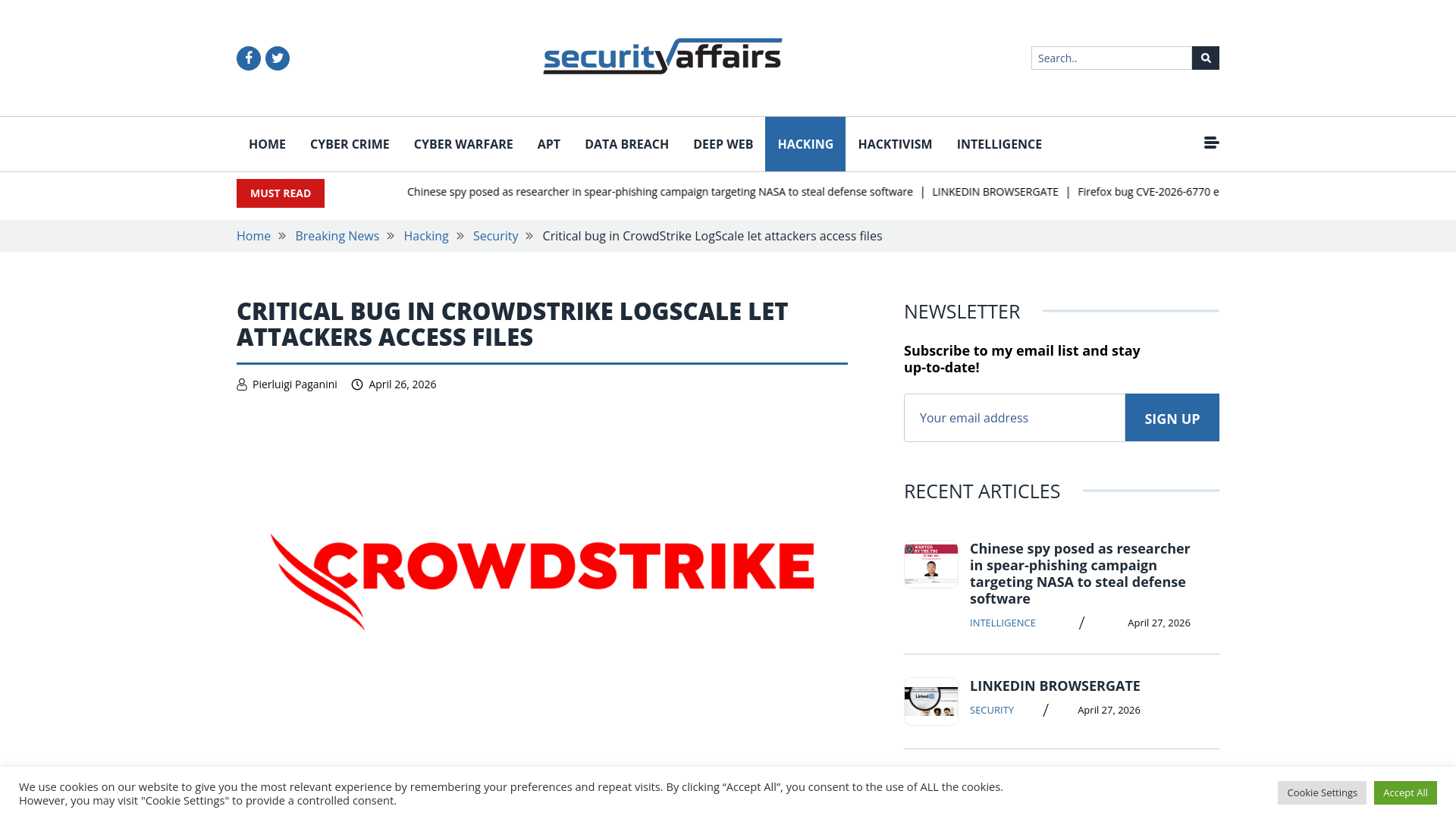 Critical bug in CrowdStrike LogScale let attackers access files