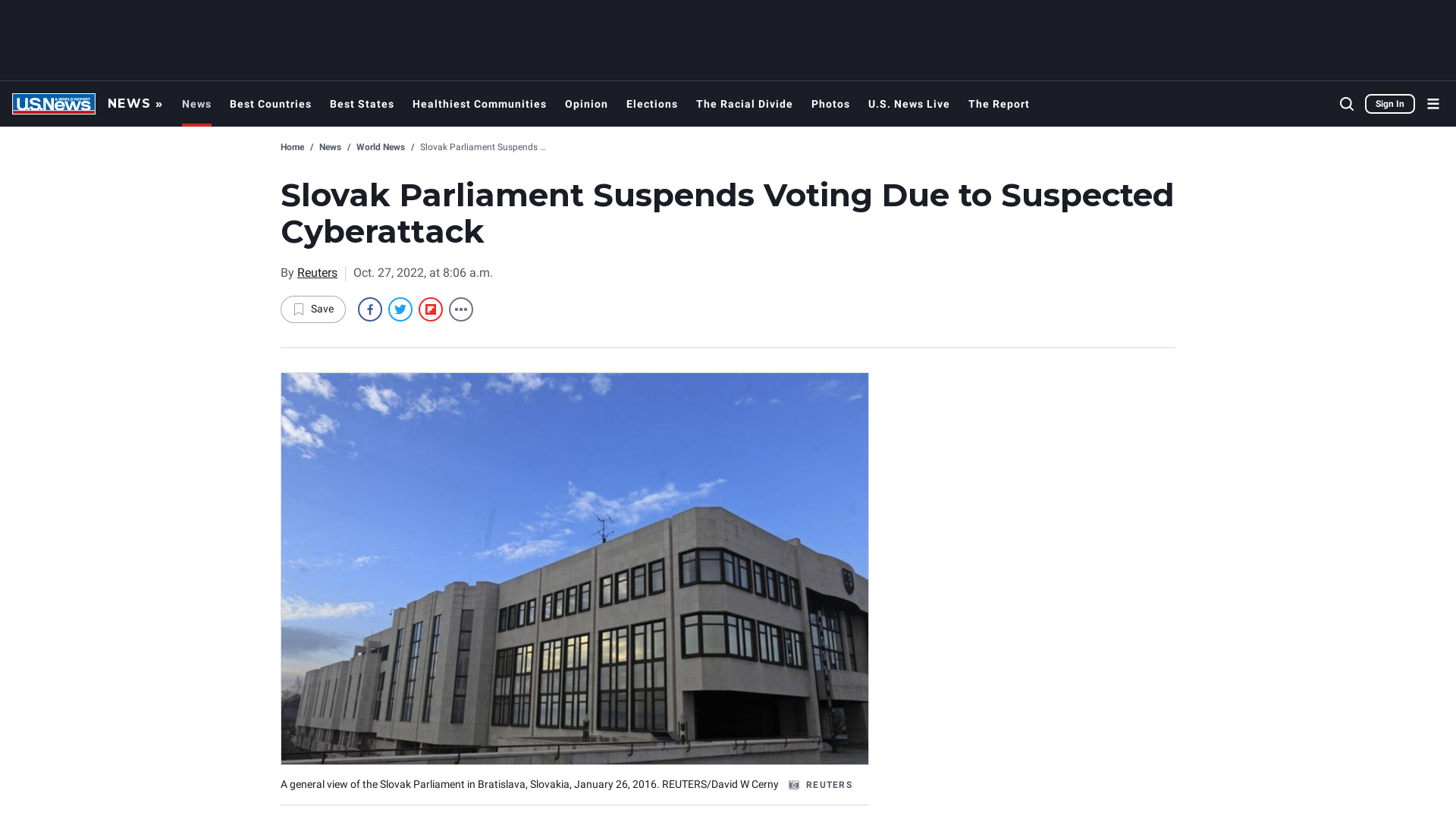 Slovak Parliament Suspends Voting Due to Suspected Cyberattack