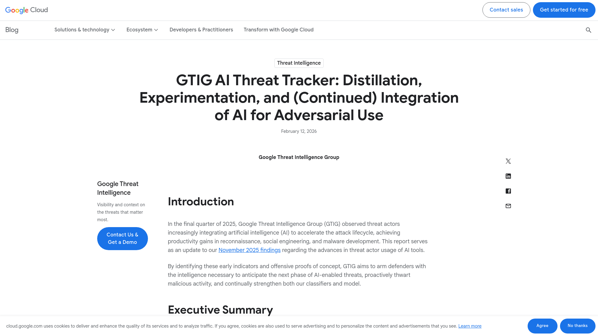 GTIG AI Threat Tracker: Distillation, Experimentation, and (Continued) Integration of AI for Adversarial Use | Google Cloud Blog