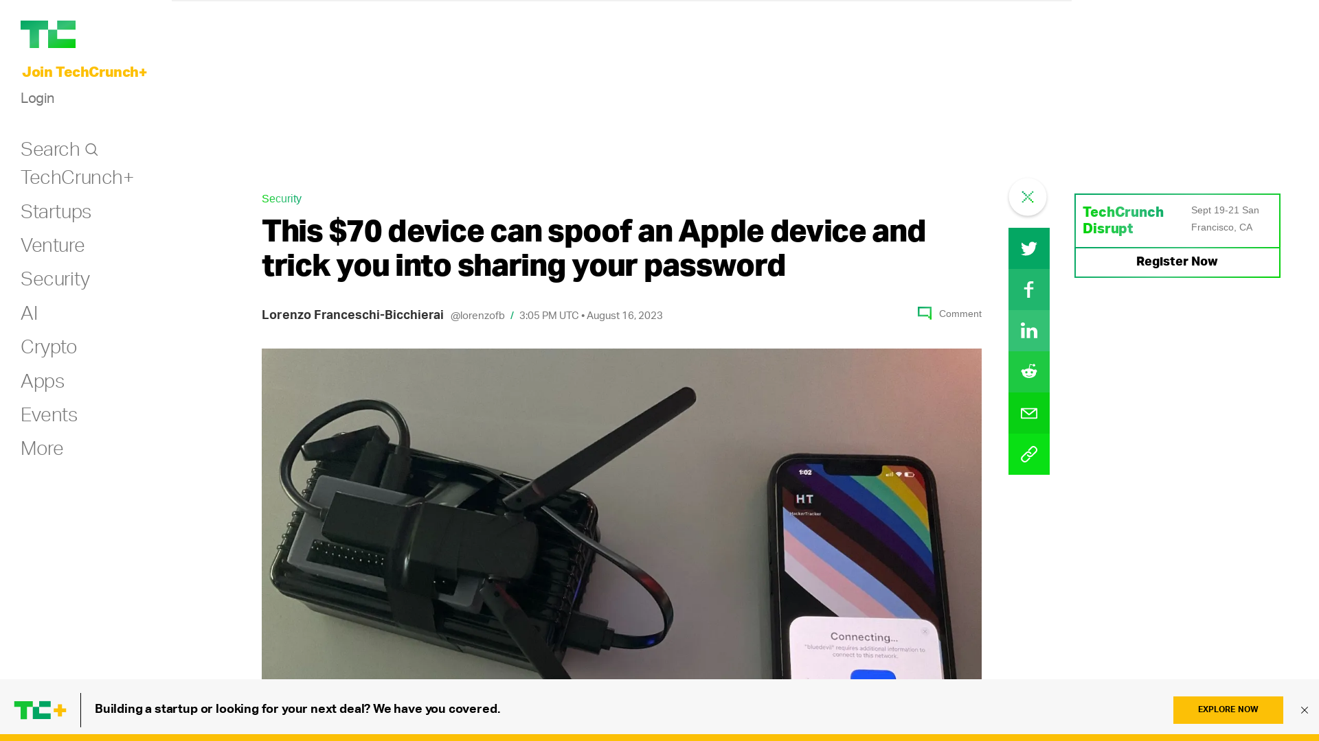 This $70 device can spoof an Apple device and trick you into sharing your password | TechCrunch