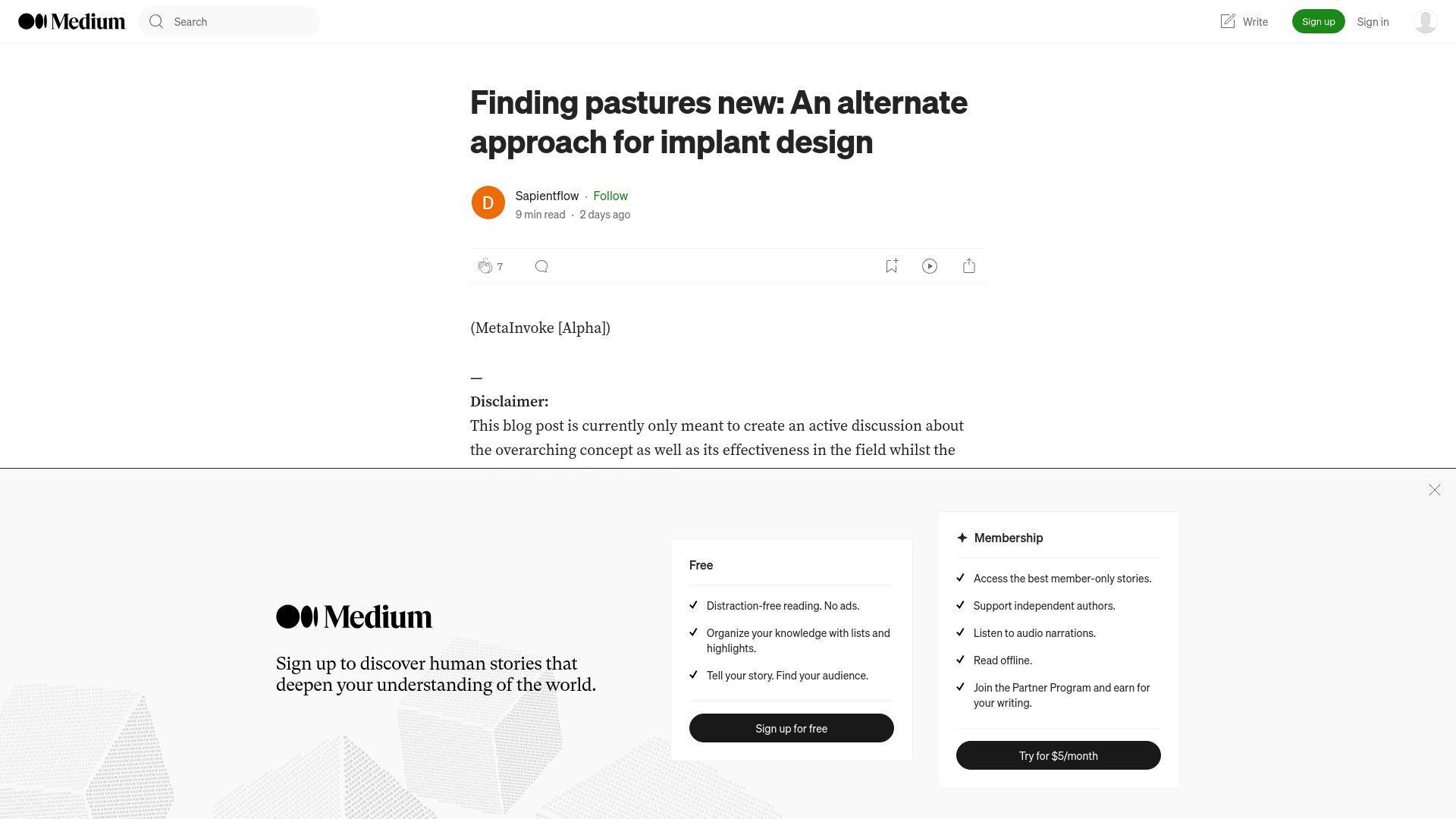 Finding pastures new: An alternate approach for implant design | by Sapientflow | Mar, 2024 | Medium