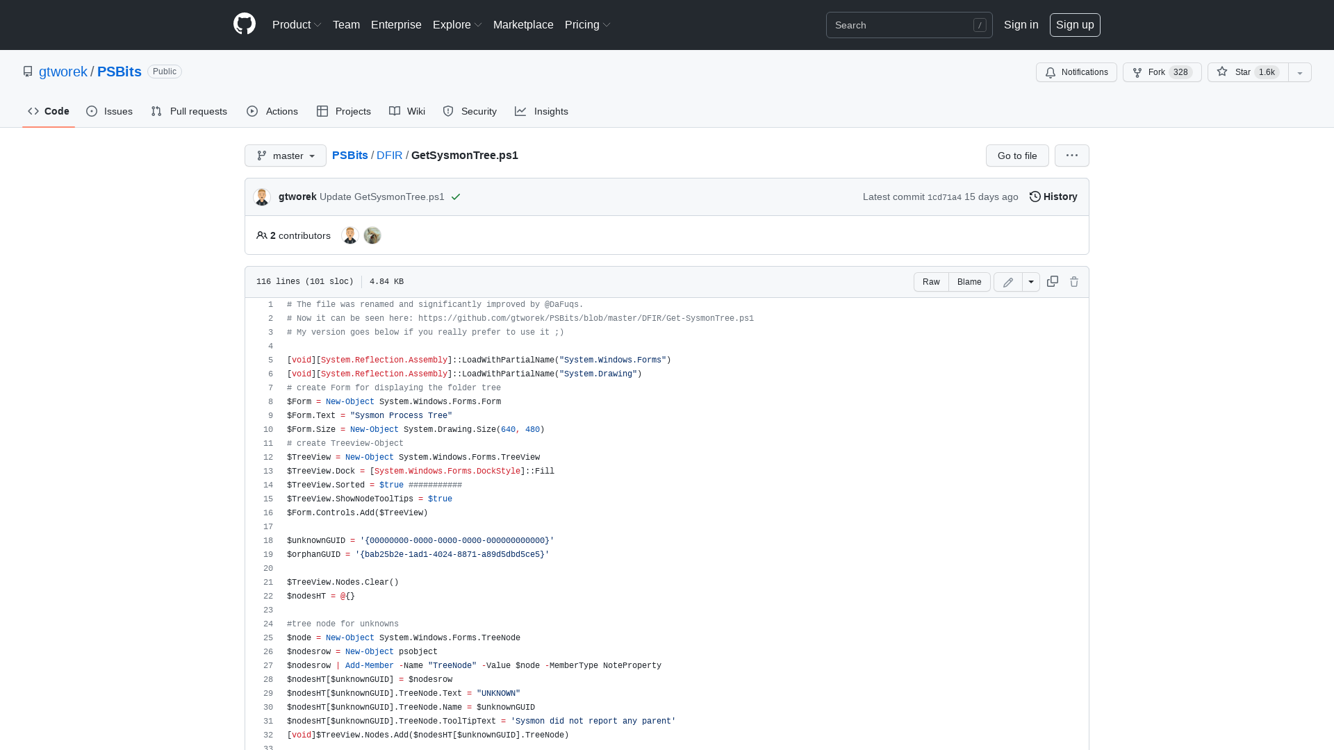 PSBits/GetSysmonTree.ps1 at master · gtworek/PSBits · GitHub