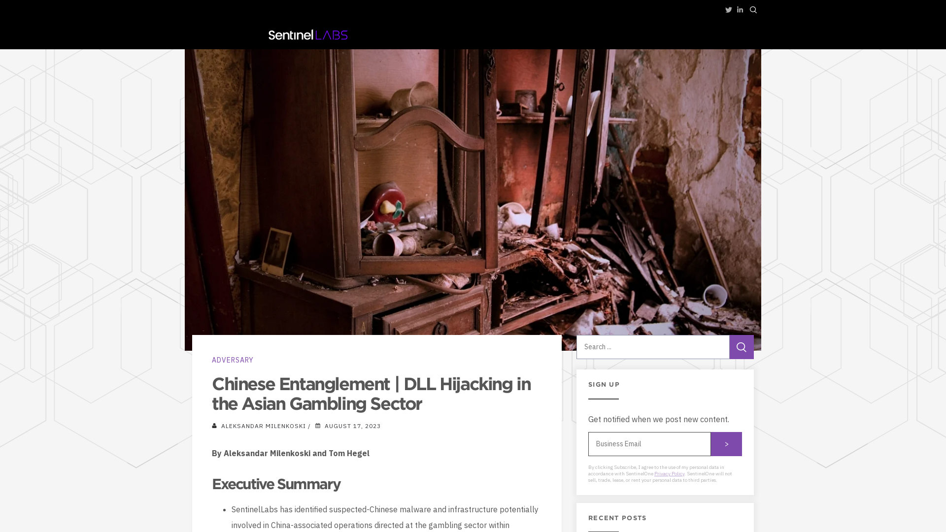 Chinese Entanglement | DLL Hijacking in the Asian Gambling Sector - SentinelOne