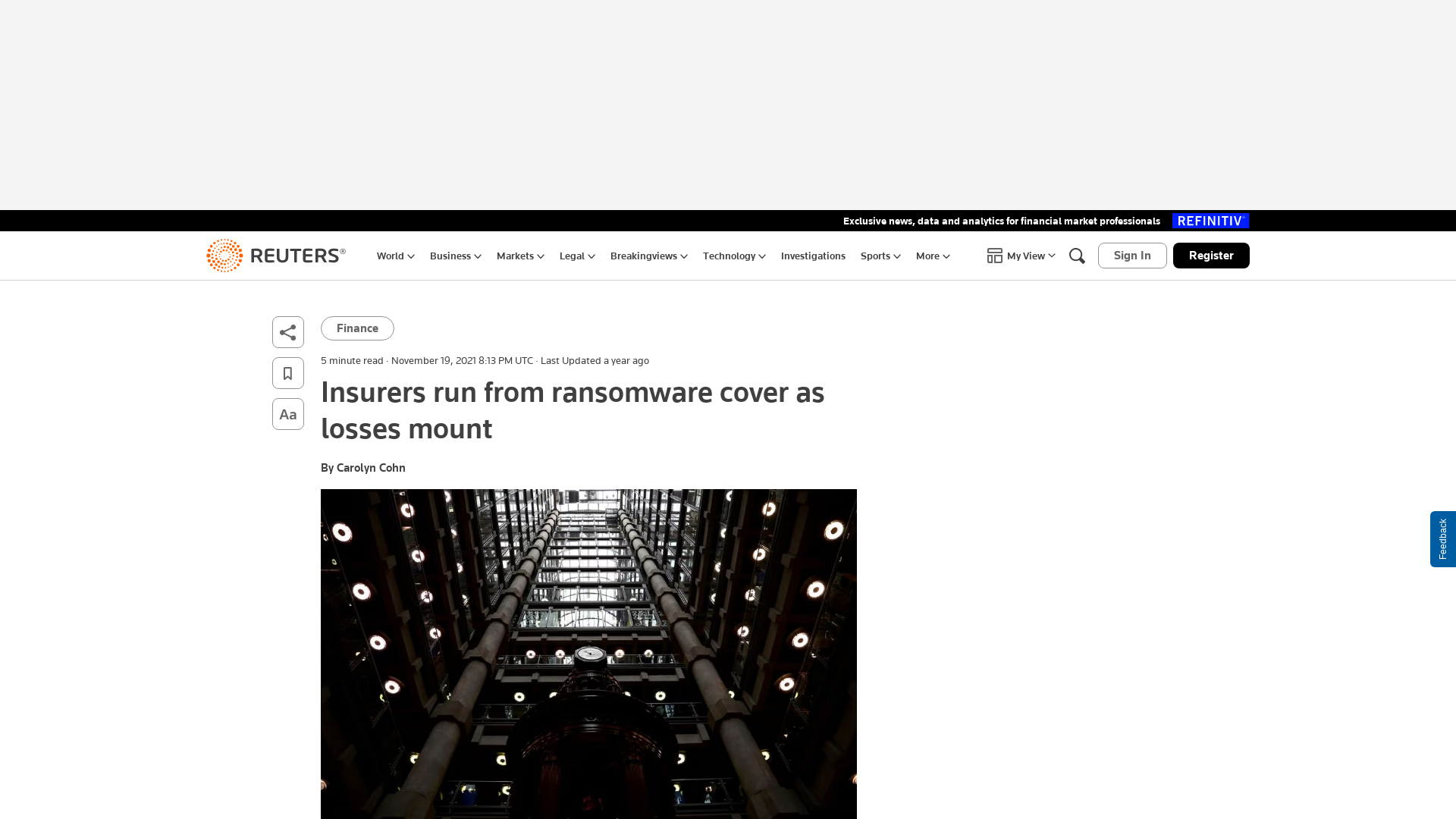 Insurers run from ransomware cover as losses mount | Reuters