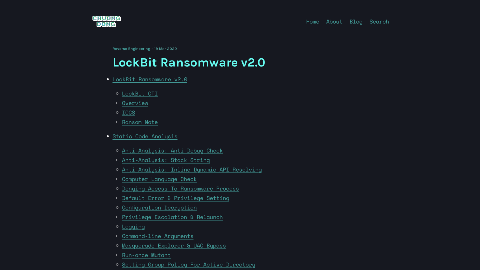 LockBit Ransomware v2.0 | Chuong Dong