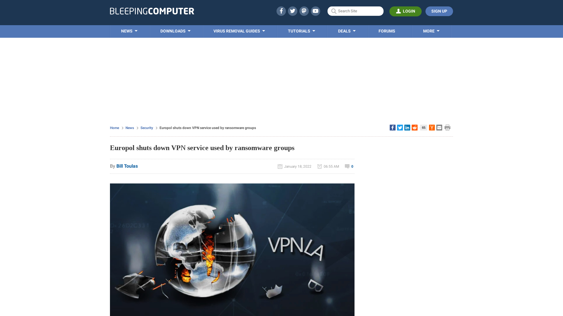 Europol shuts down VPN service used by ransomware groups
