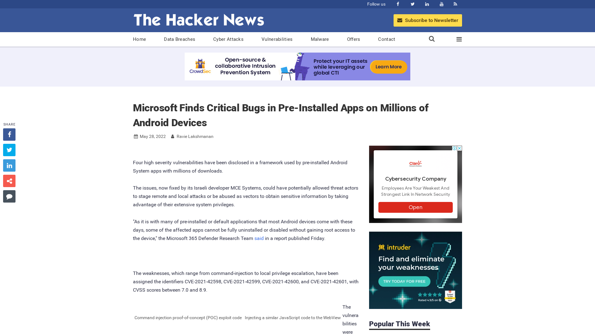 Microsoft Finds Critical Bugs in Pre-Installed Apps on Millions of Android Devices